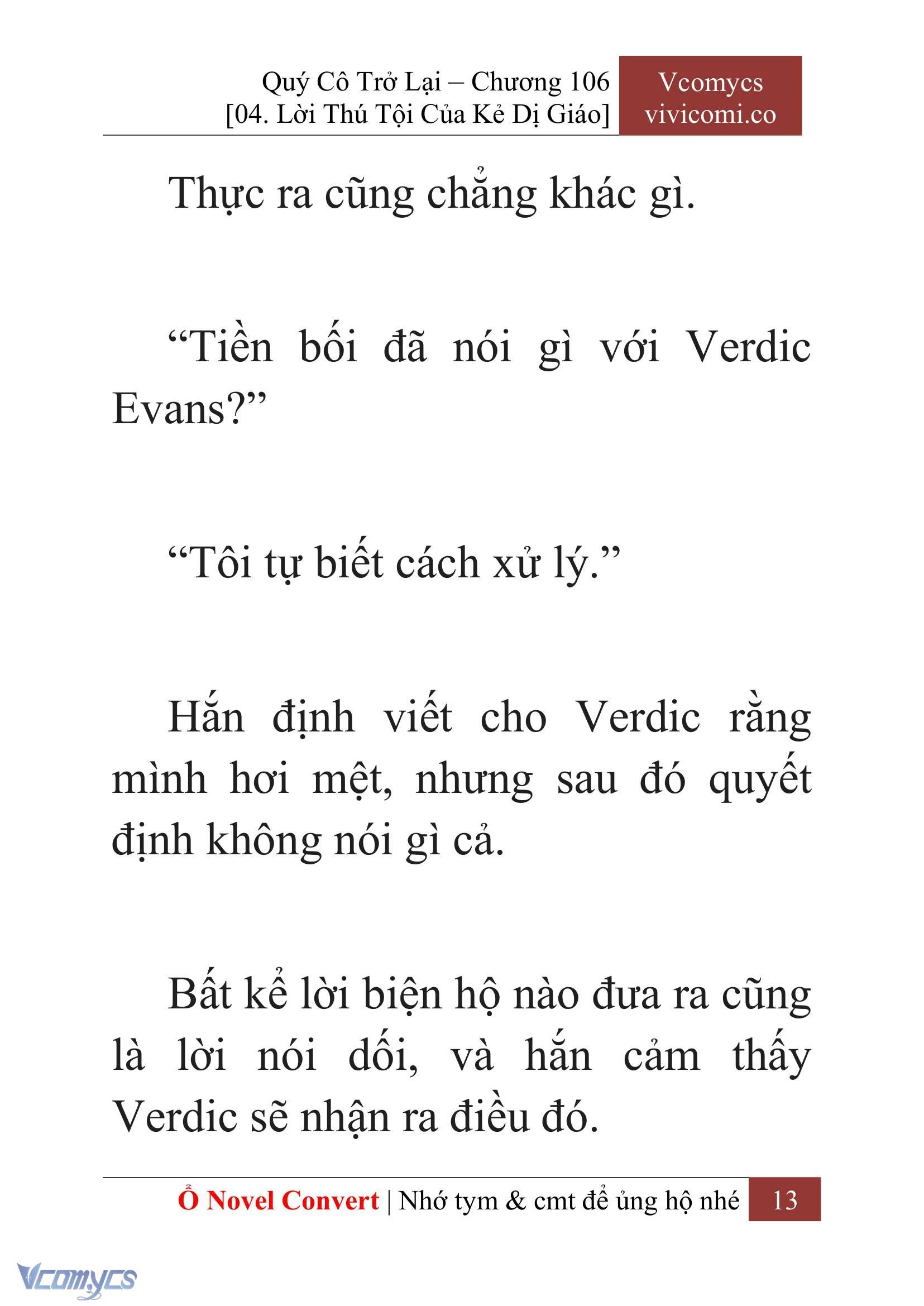 [Novel] Quý Cô Trở Lại Chapter  106 - 15