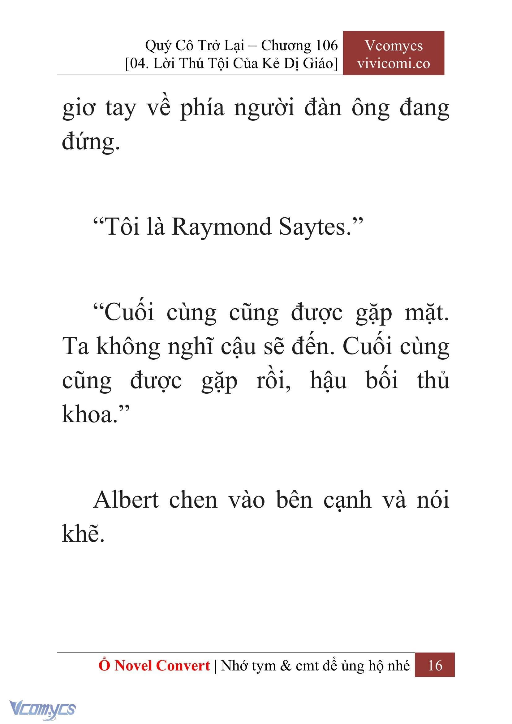 [Novel] Quý Cô Trở Lại Chapter  106 - 18