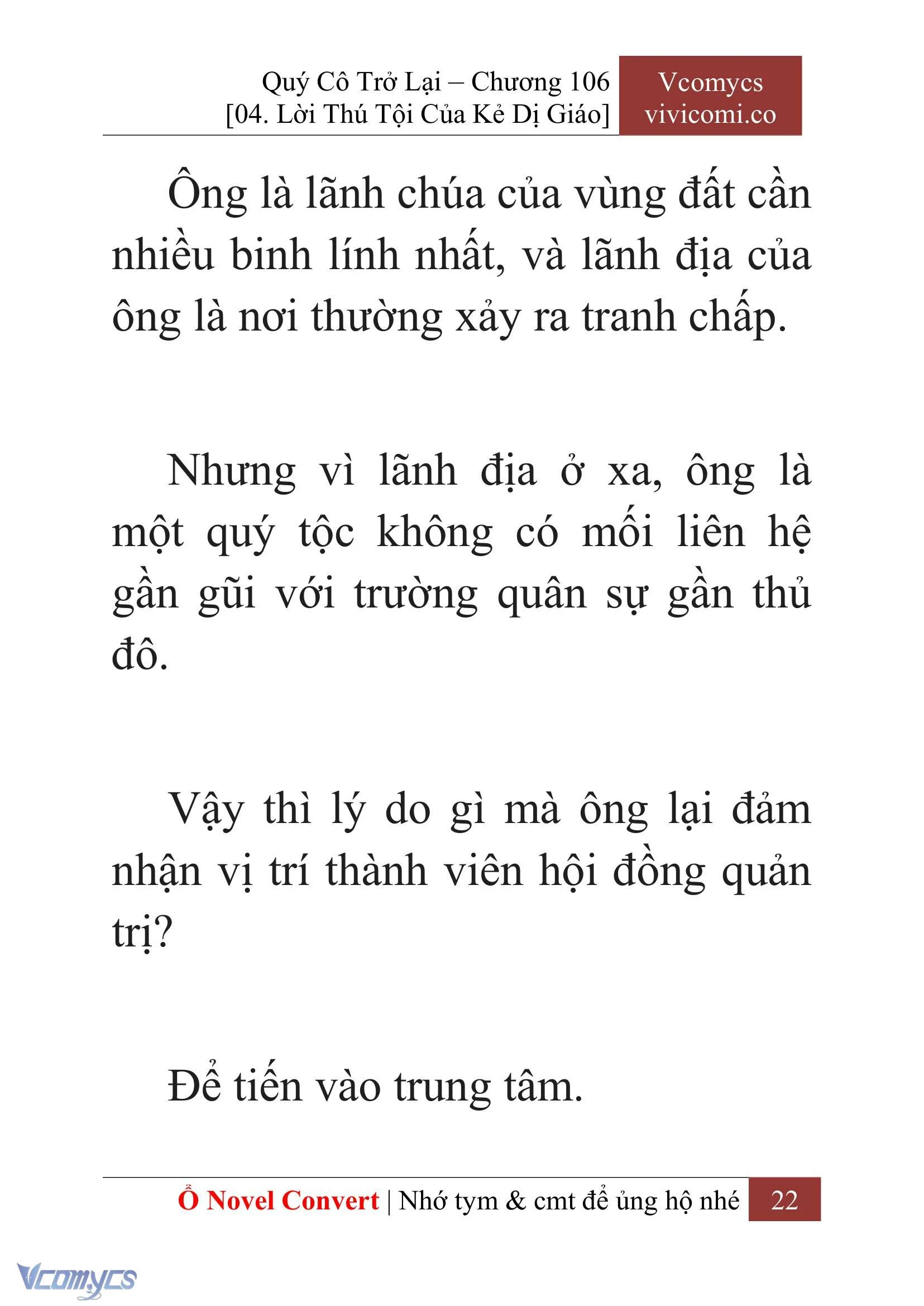[Novel] Quý Cô Trở Lại Chapter  106 - 24
