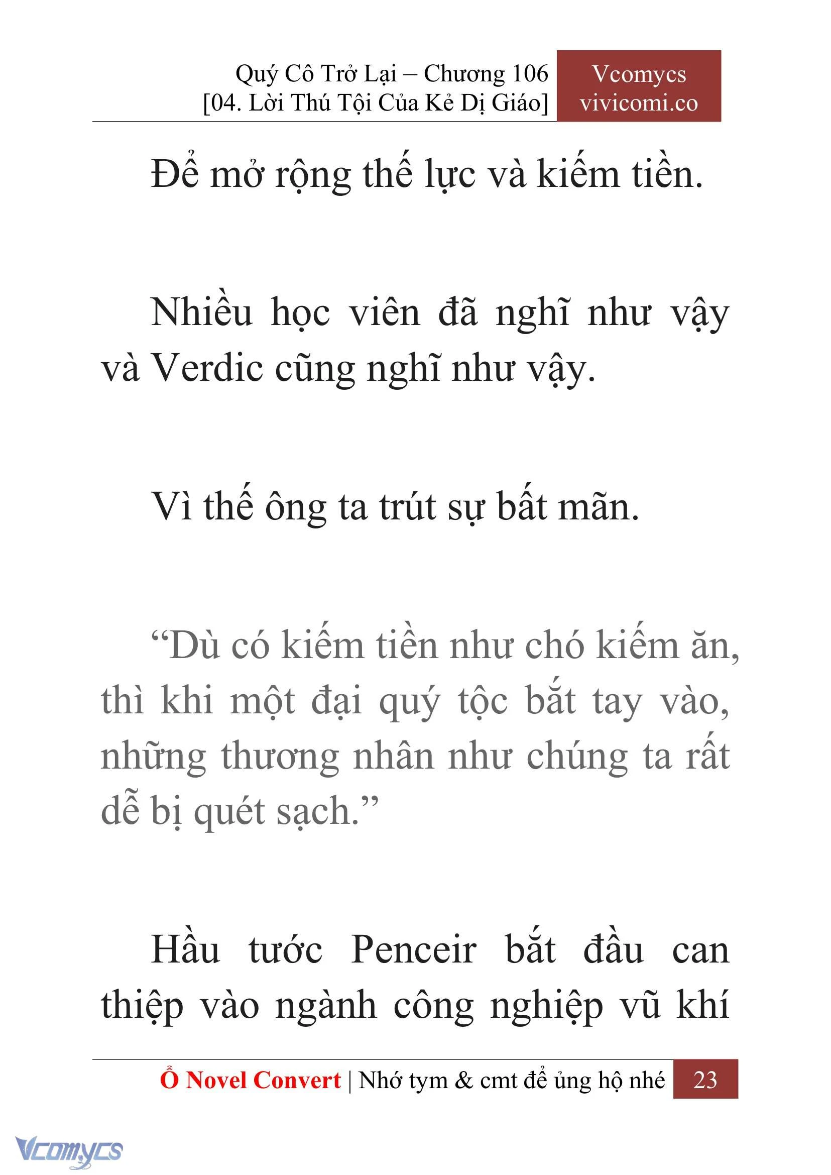 [Novel] Quý Cô Trở Lại Chapter  106 - 25