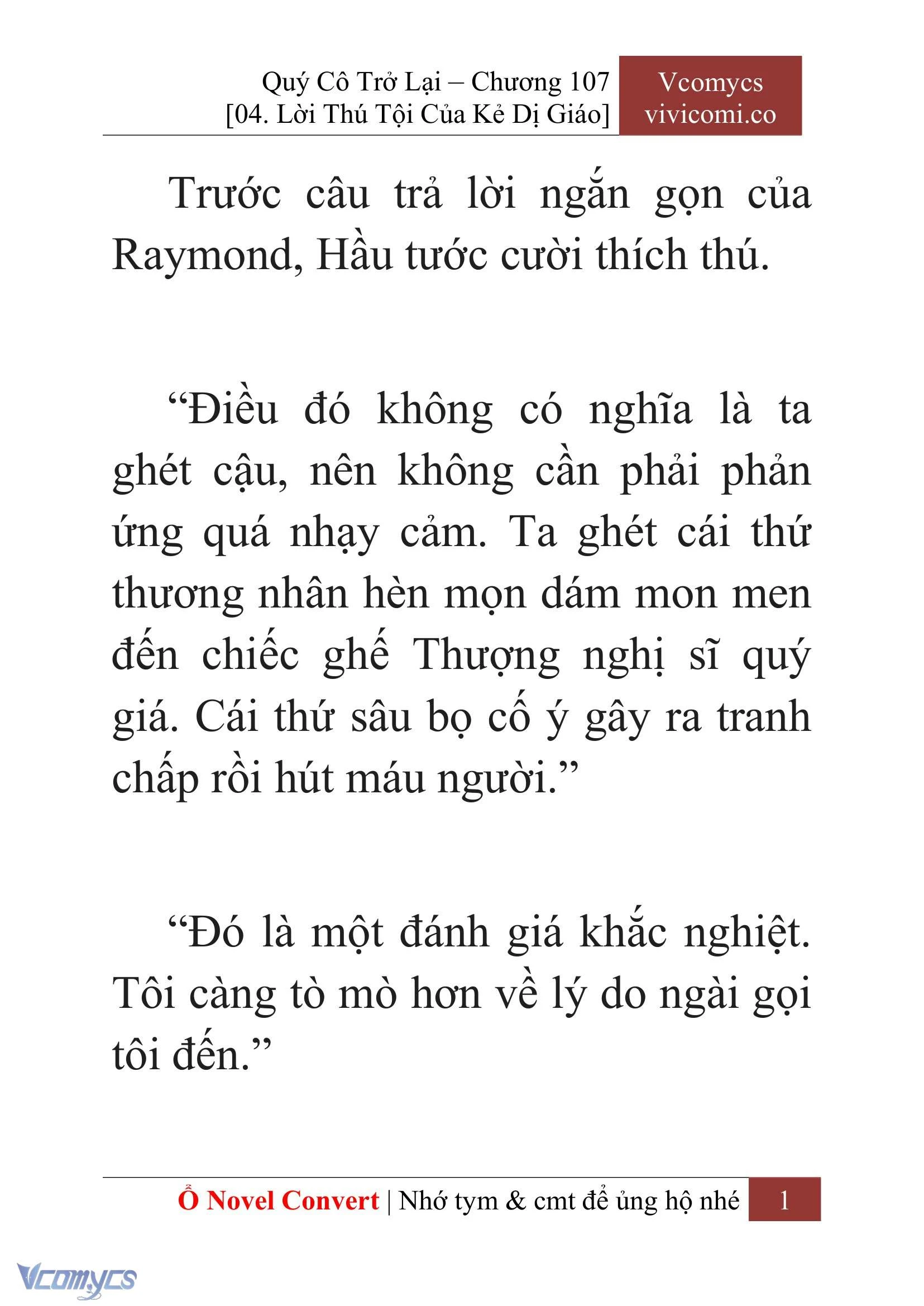 [Novel] Quý Cô Trở Lại Chapter  107 - 3