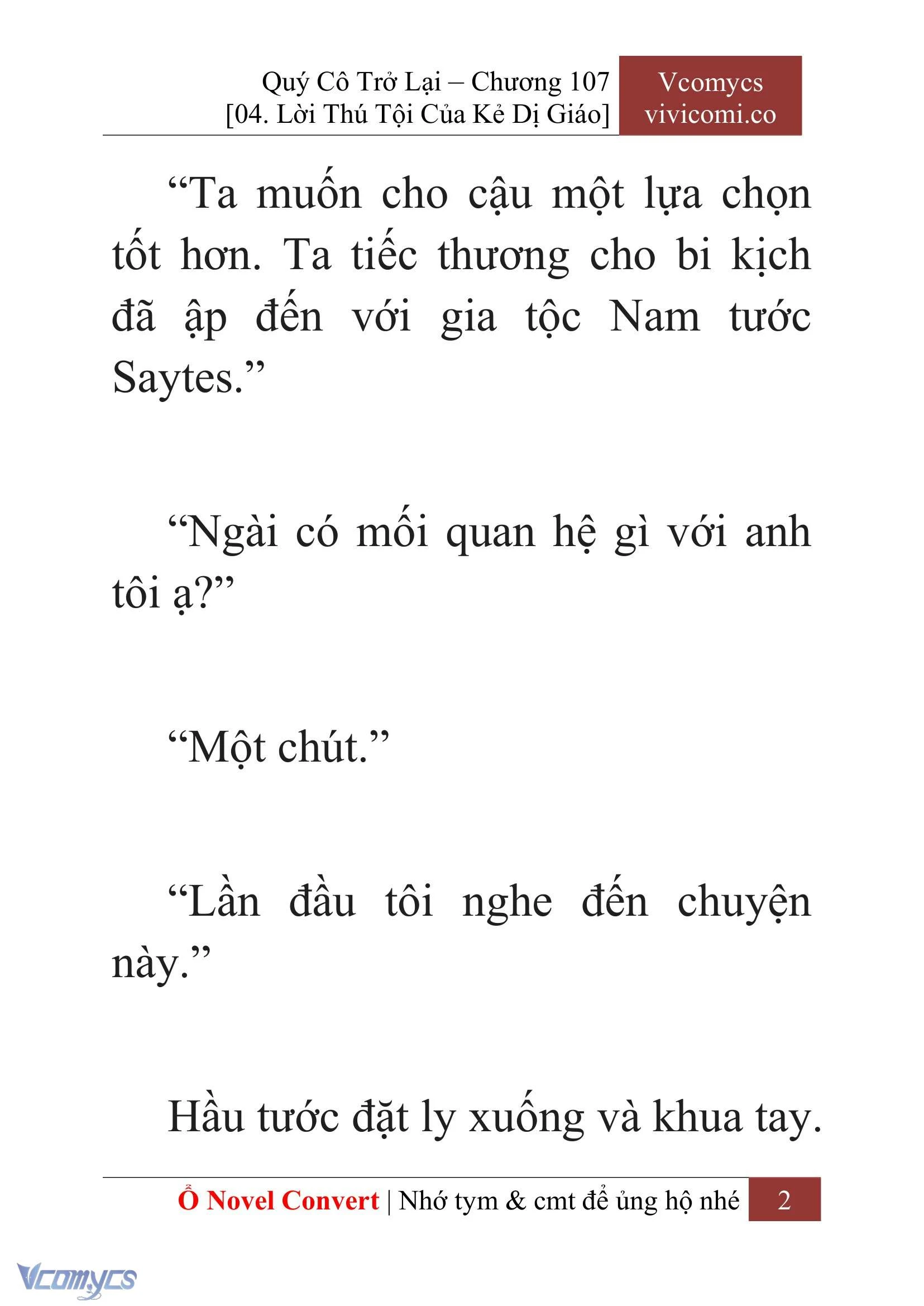 [Novel] Quý Cô Trở Lại Chapter  107 - 4