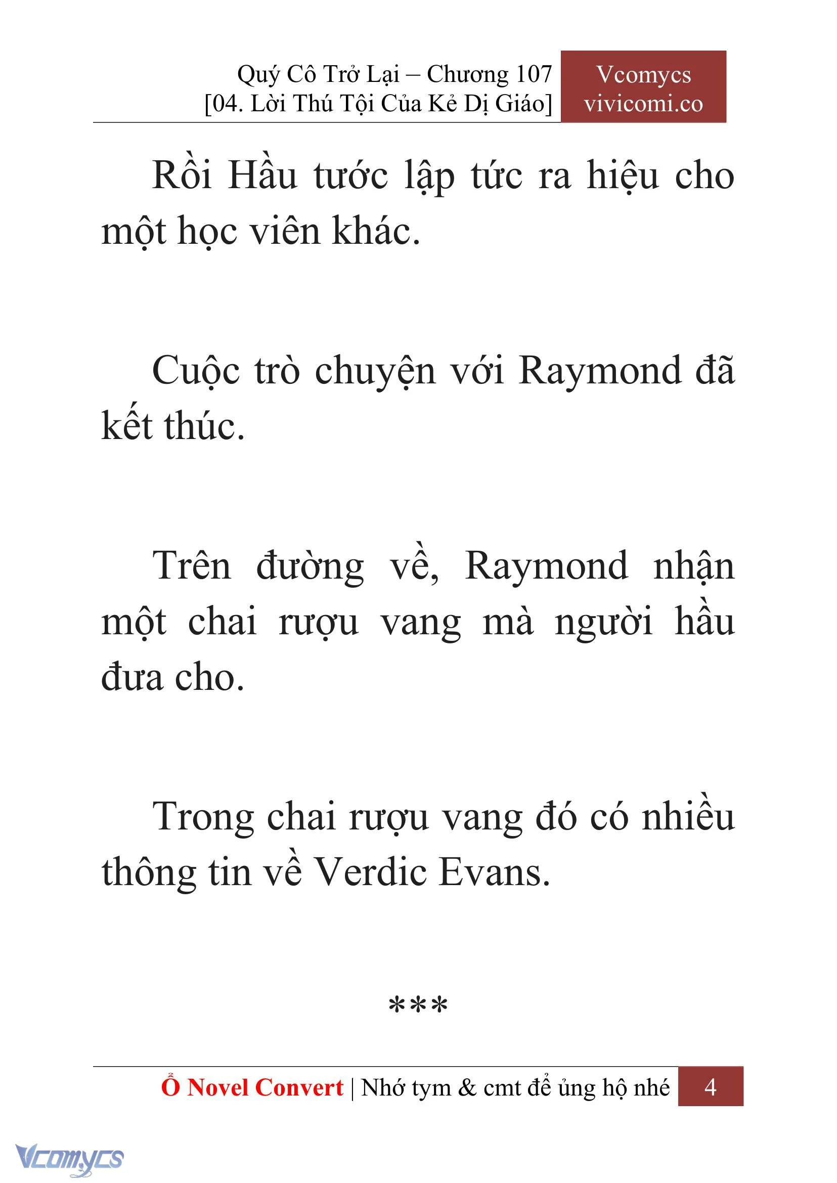 [Novel] Quý Cô Trở Lại Chapter  107 - 6