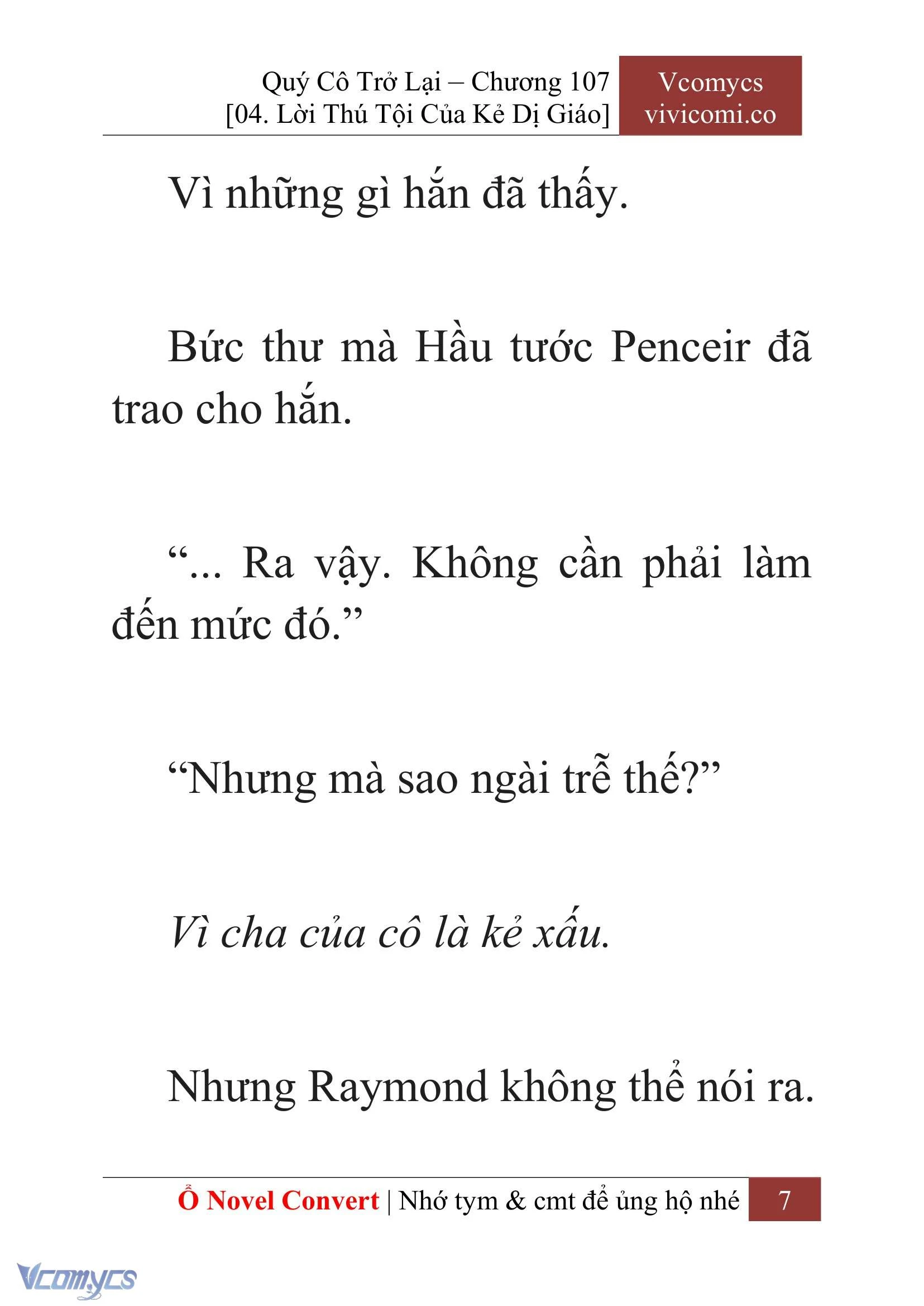 [Novel] Quý Cô Trở Lại Chapter  107 - 9
