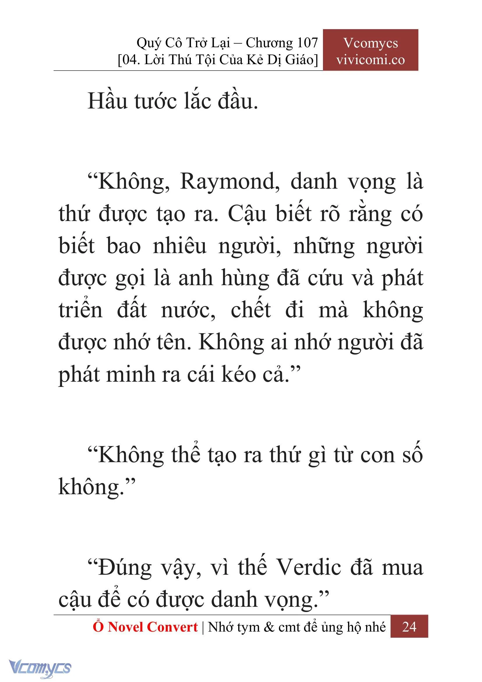 [Novel] Quý Cô Trở Lại Chapter  107 - 26