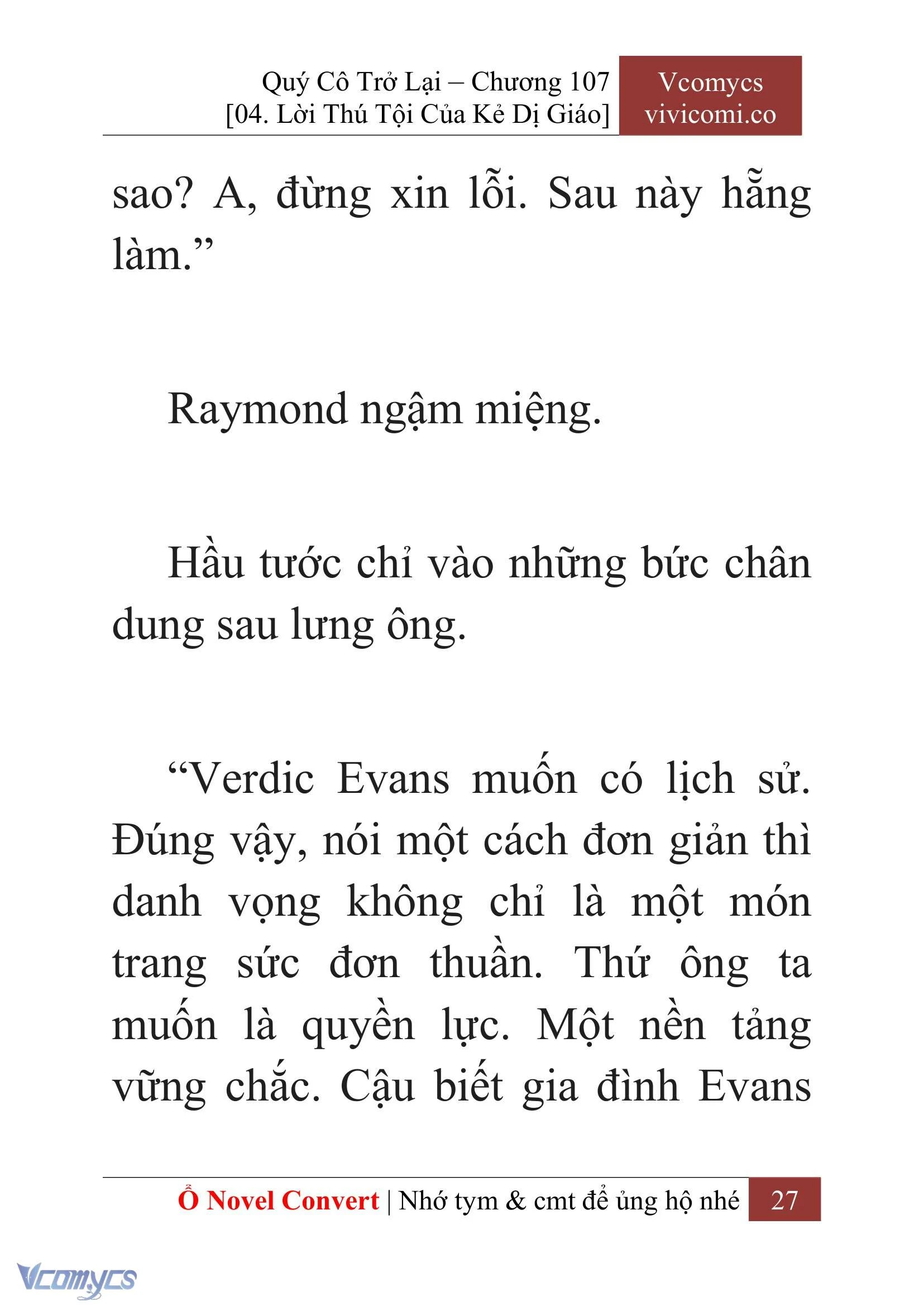 [Novel] Quý Cô Trở Lại Chapter  107 - 29