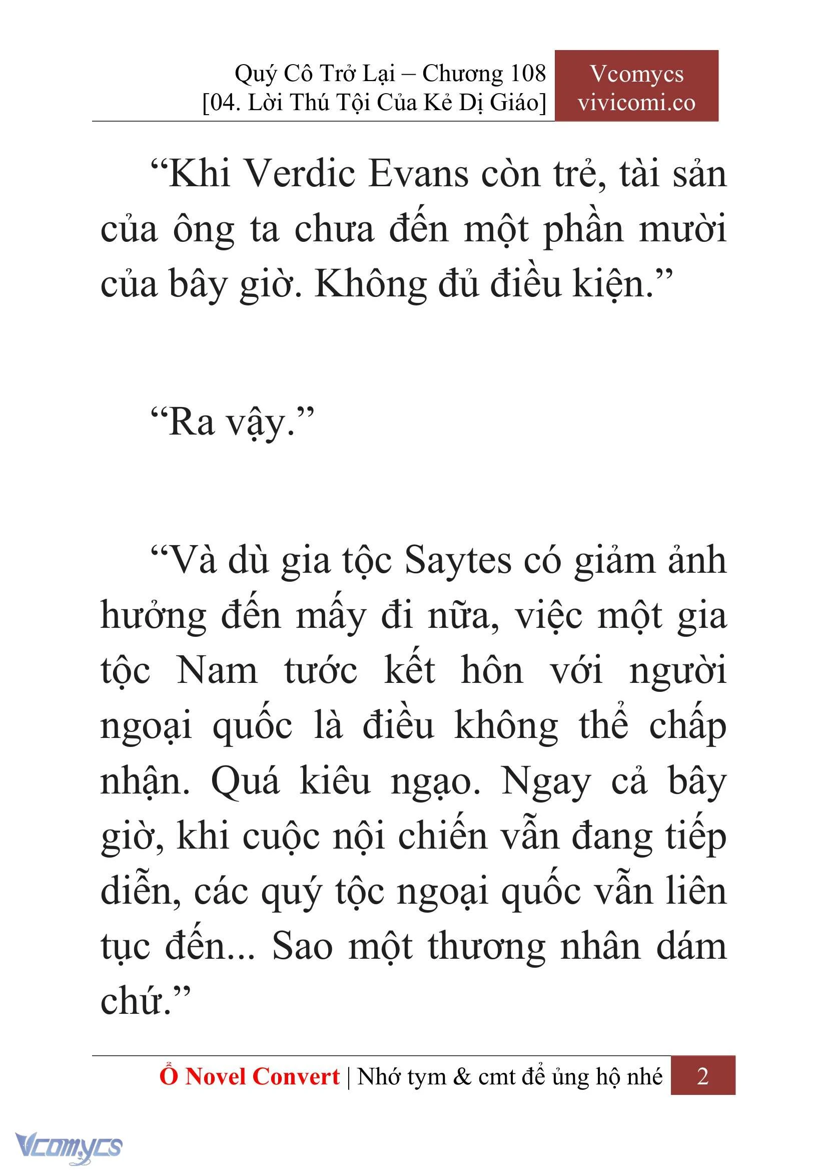 [Novel] Quý Cô Trở Lại Chapter  108 - 4
