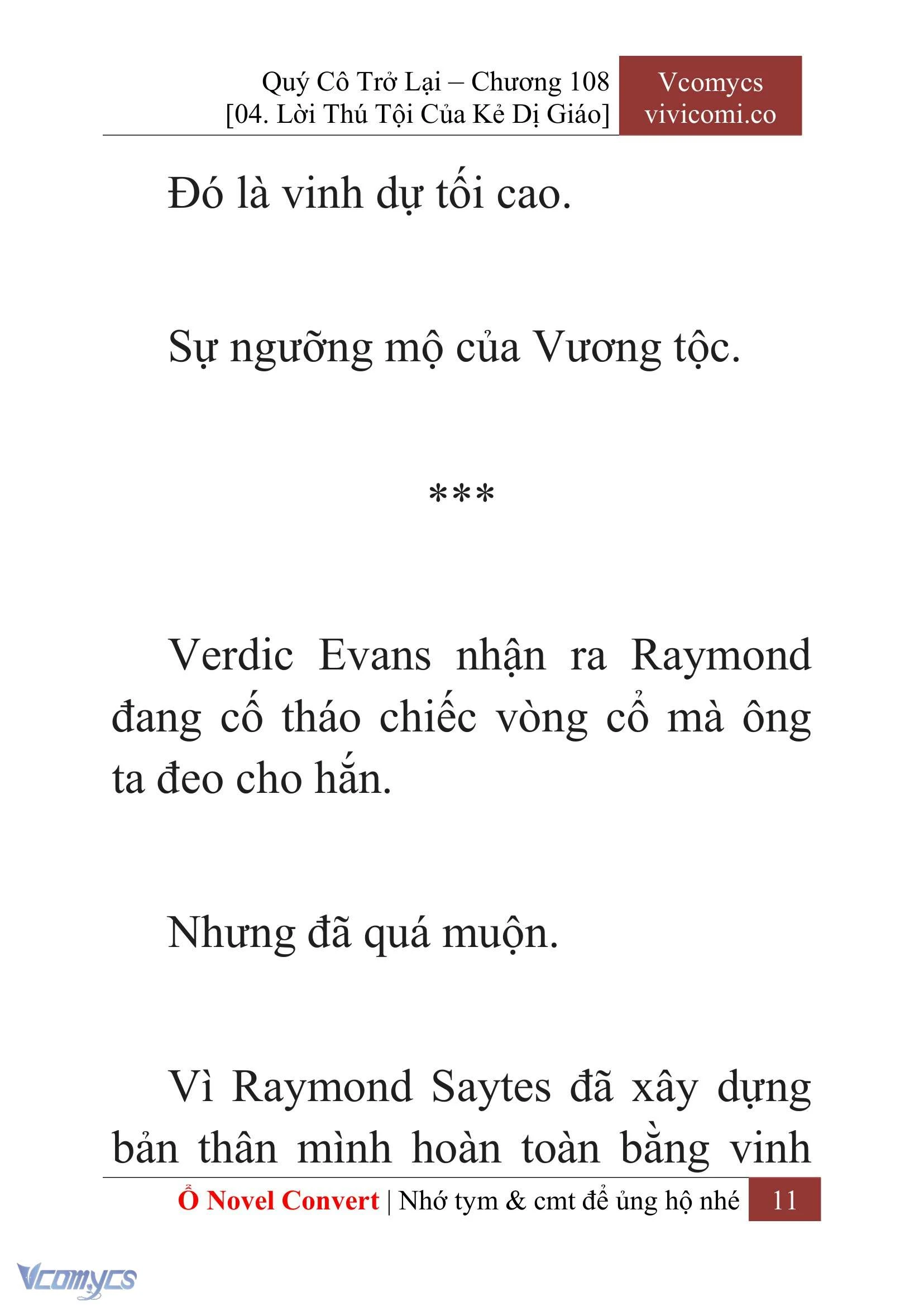 [Novel] Quý Cô Trở Lại Chapter  108 - 13