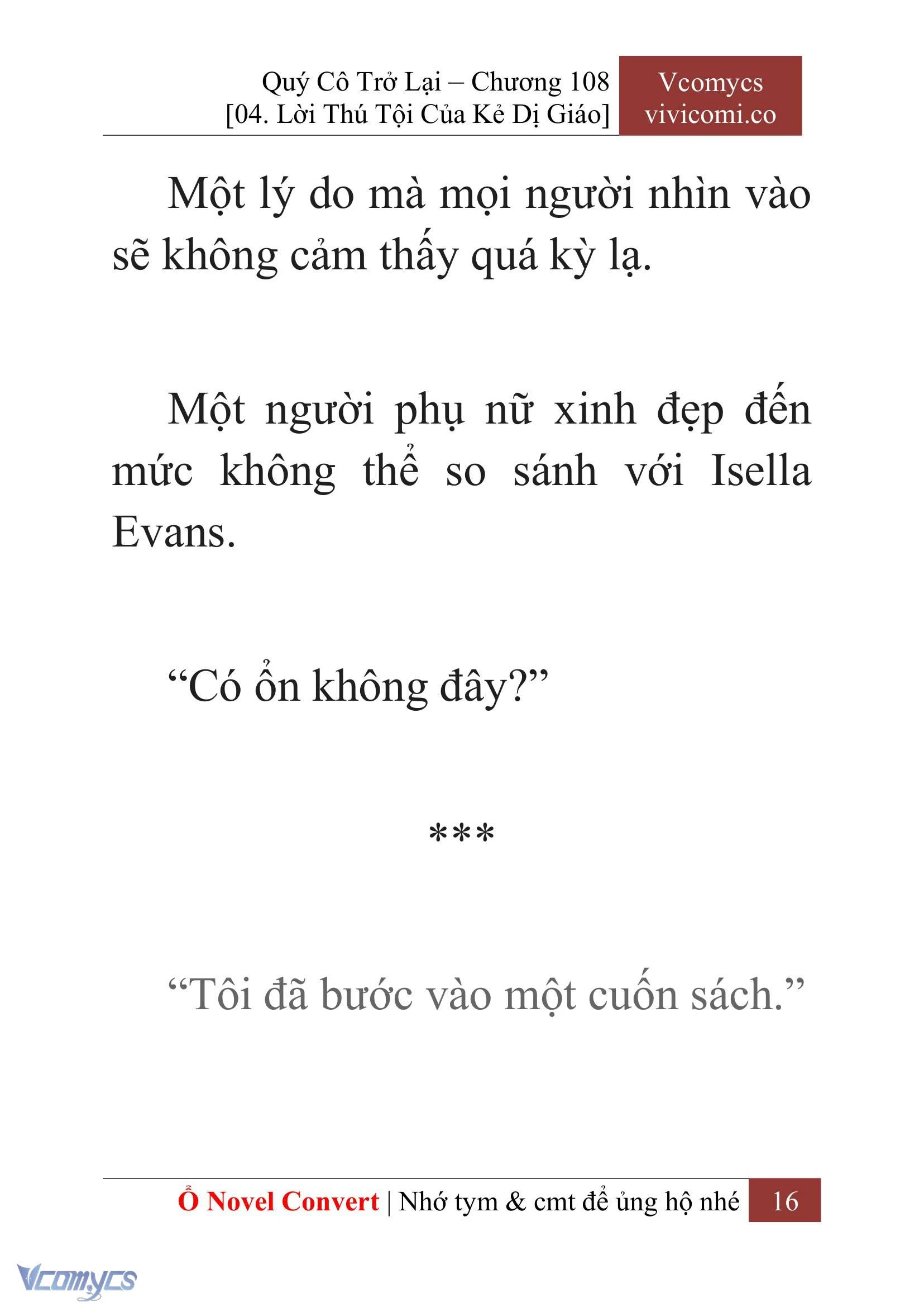 [Novel] Quý Cô Trở Lại Chapter  108 - 18