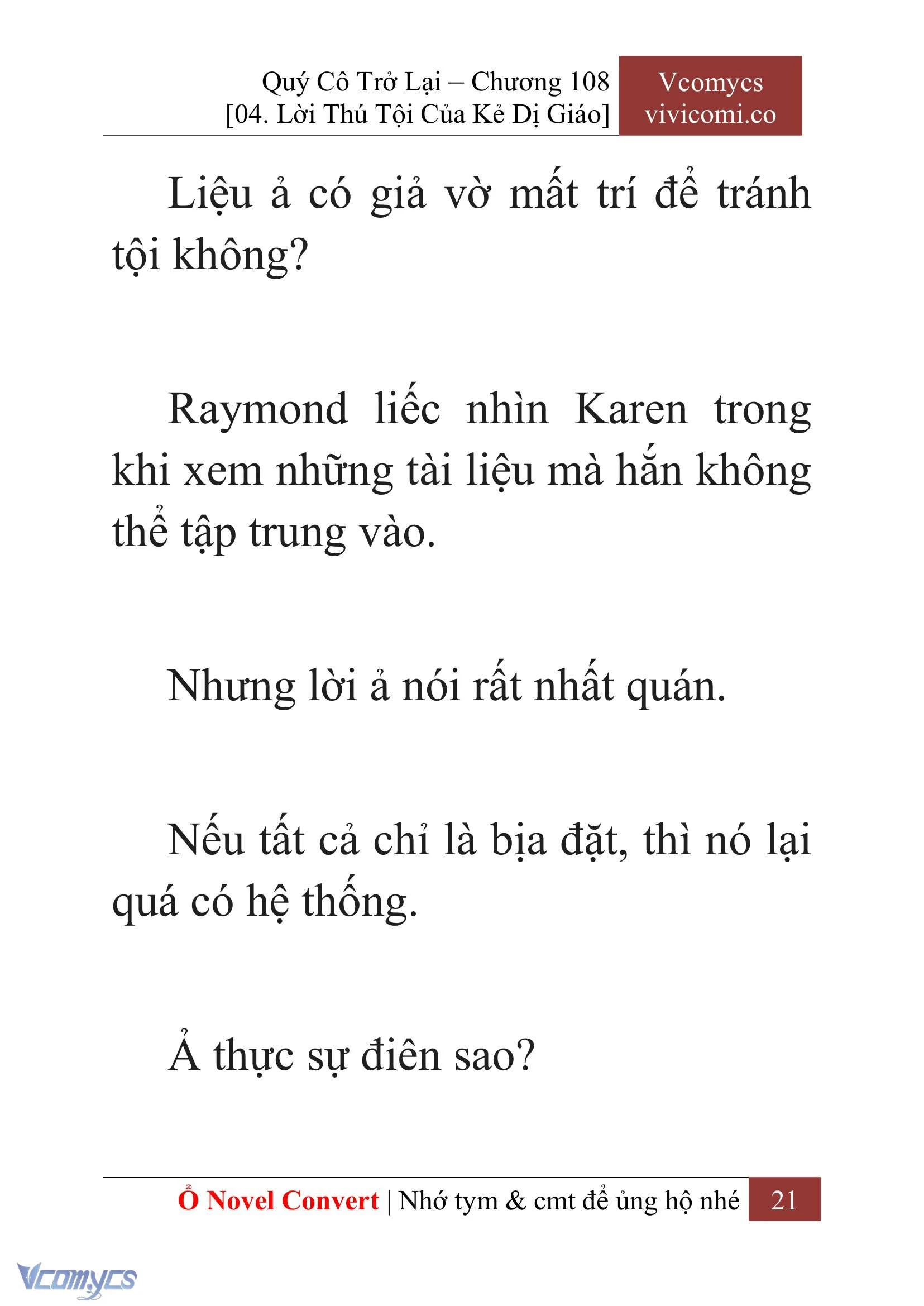 [Novel] Quý Cô Trở Lại Chapter  108 - 23
