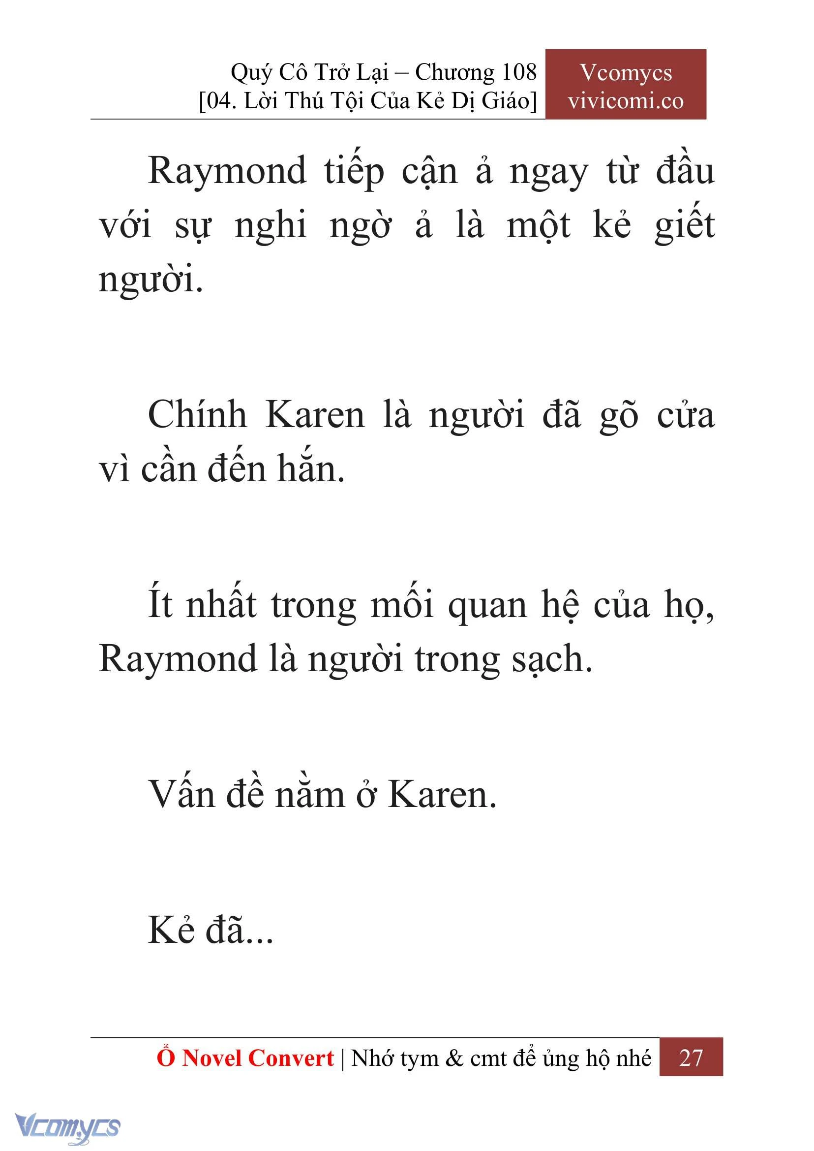 [Novel] Quý Cô Trở Lại Chapter  108 - 29