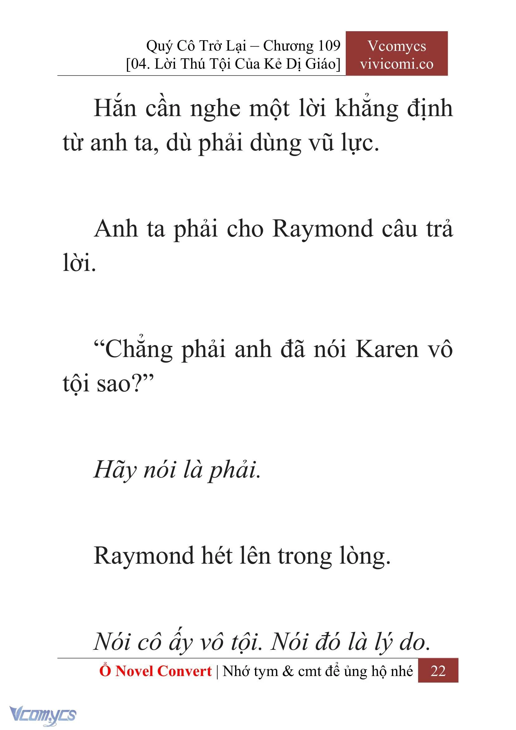 [Novel] Quý Cô Trở Lại Chapter  109 - 24