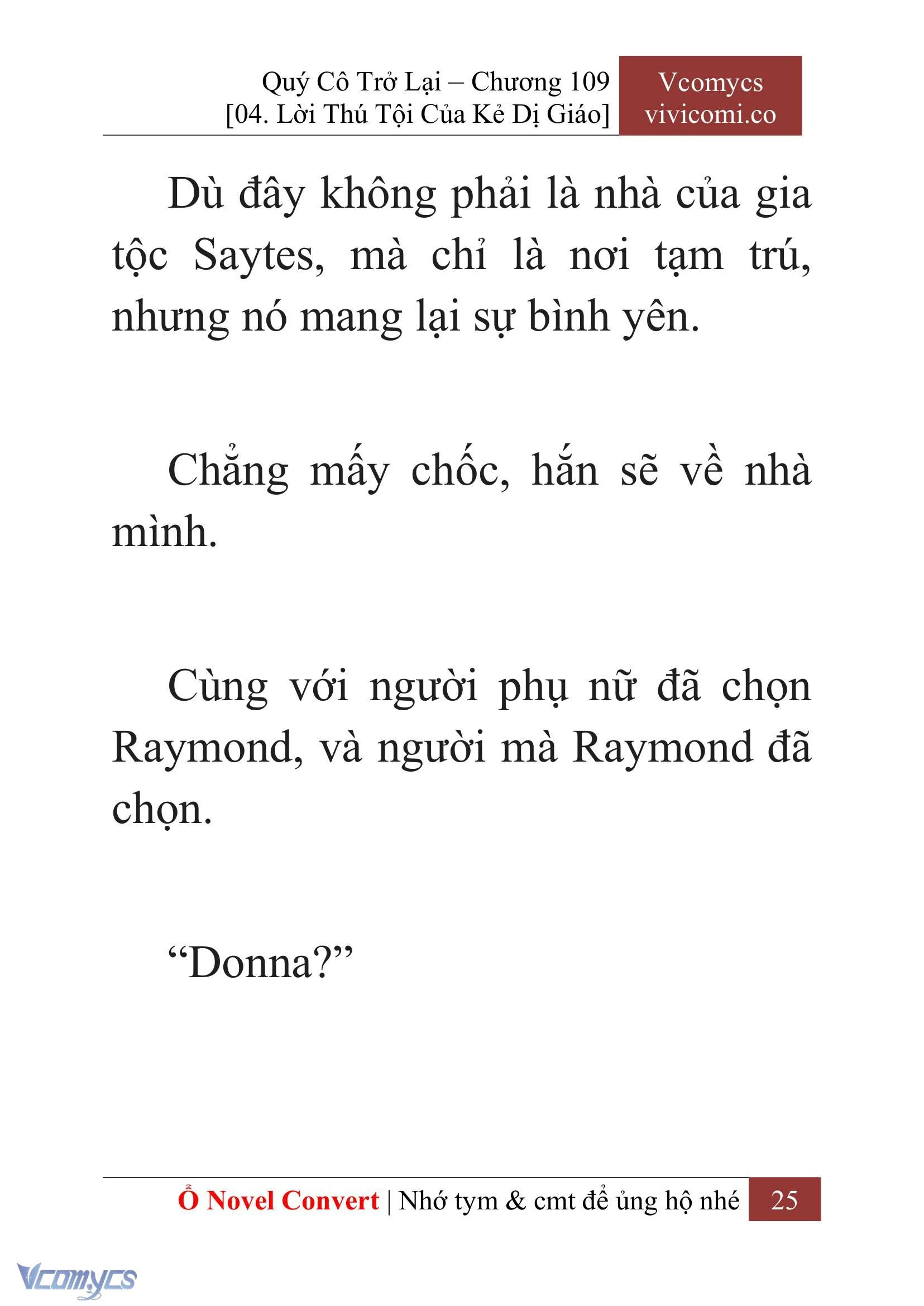 [Novel] Quý Cô Trở Lại Chapter  109 - 27