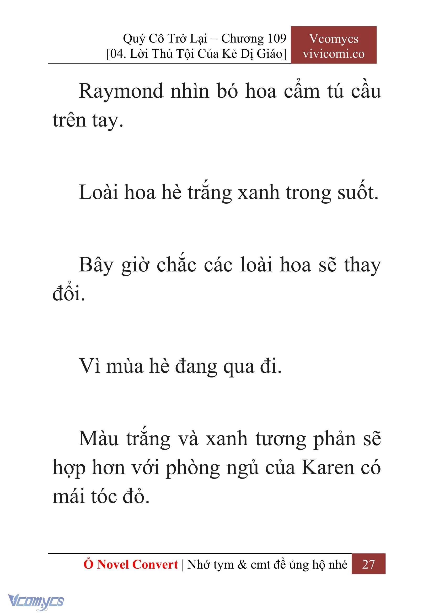 [Novel] Quý Cô Trở Lại Chapter  109 - 29
