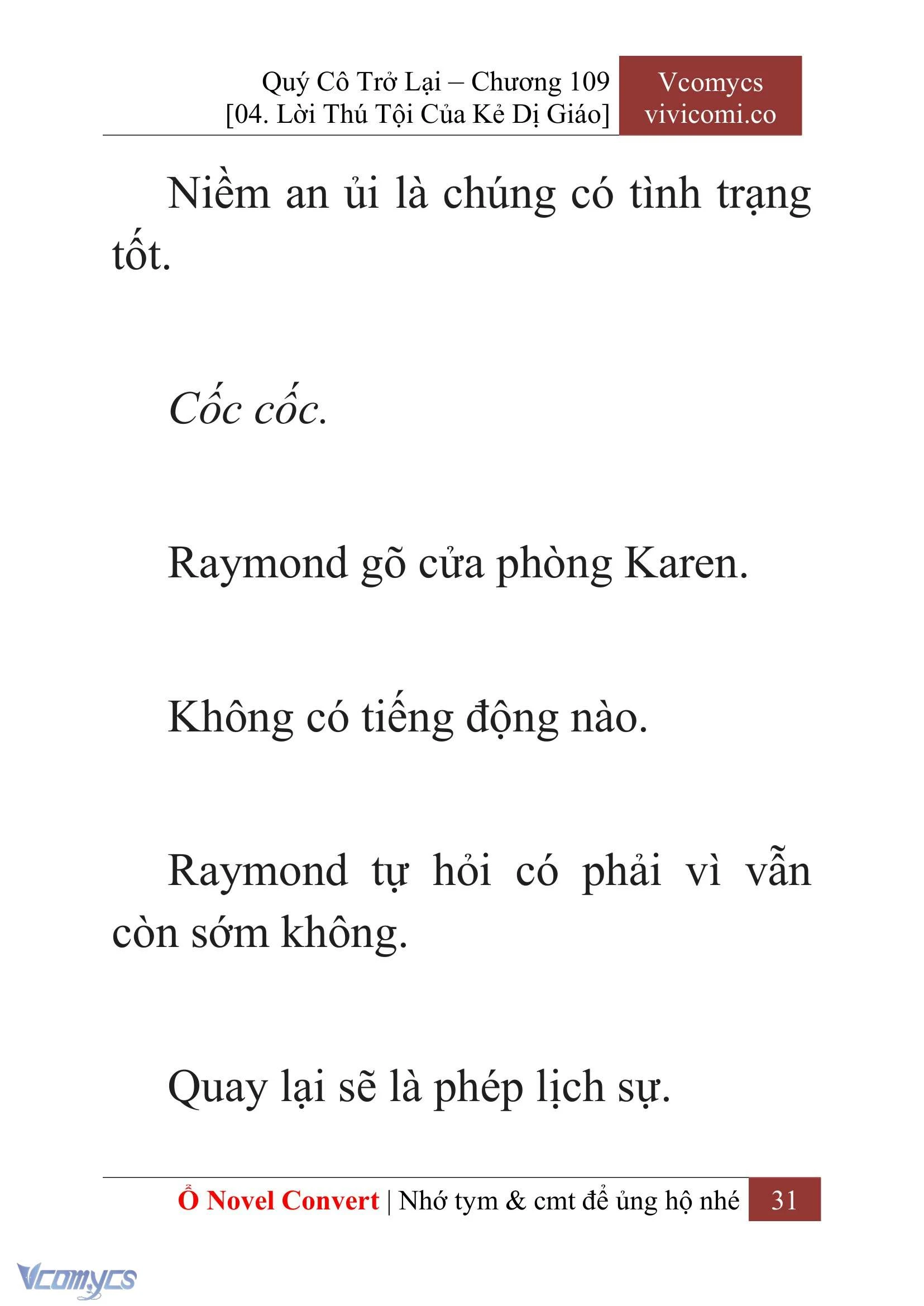 [Novel] Quý Cô Trở Lại Chapter  109 - 33