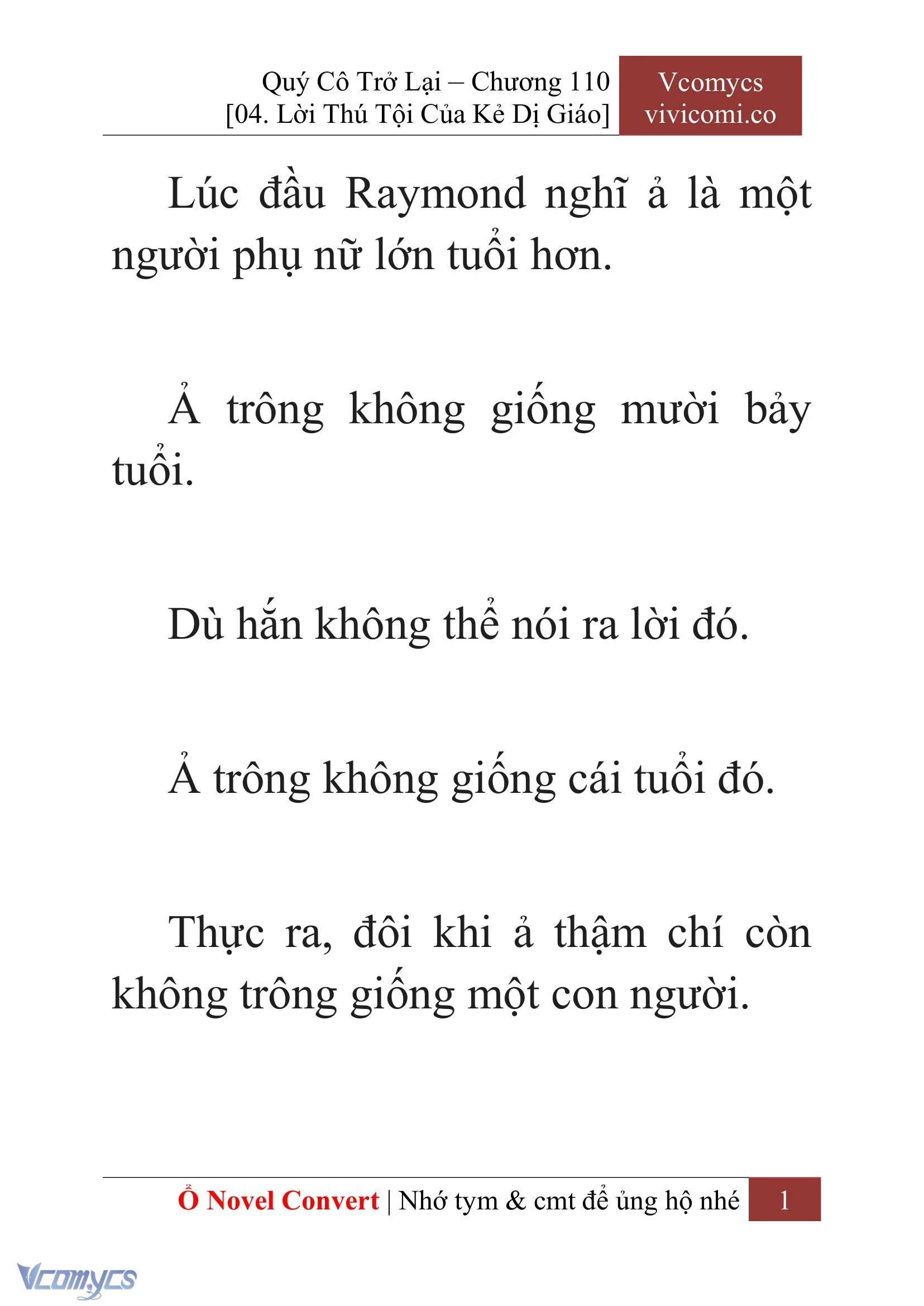 [Novel] Quý Cô Trở Lại Chapter  110 - 3