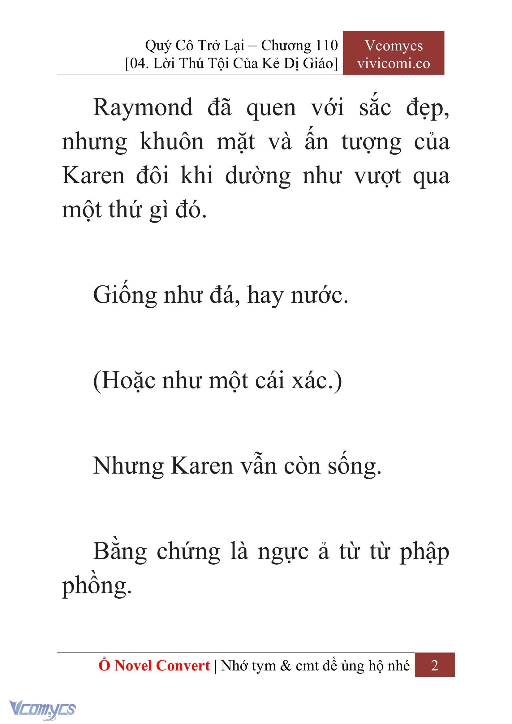 [Novel] Quý Cô Trở Lại Chapter  110 - 4