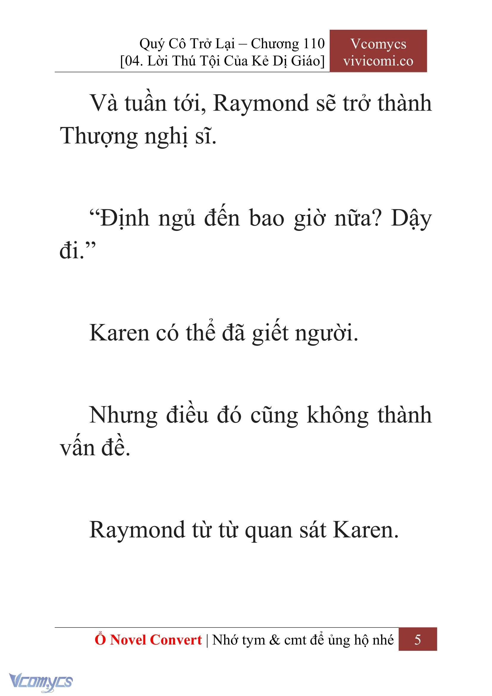 [Novel] Quý Cô Trở Lại Chapter  110 - 7