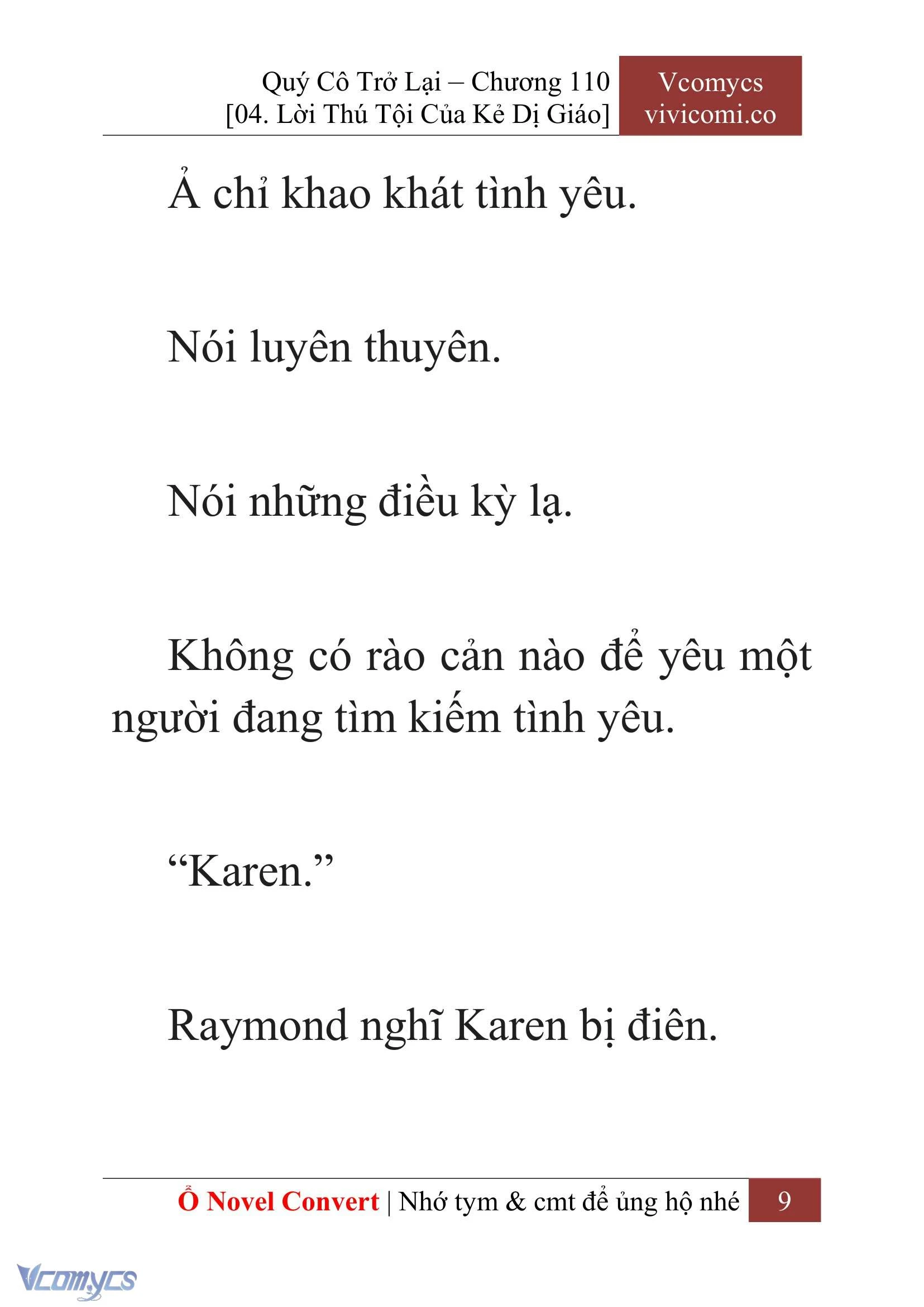 [Novel] Quý Cô Trở Lại Chapter  110 - 11