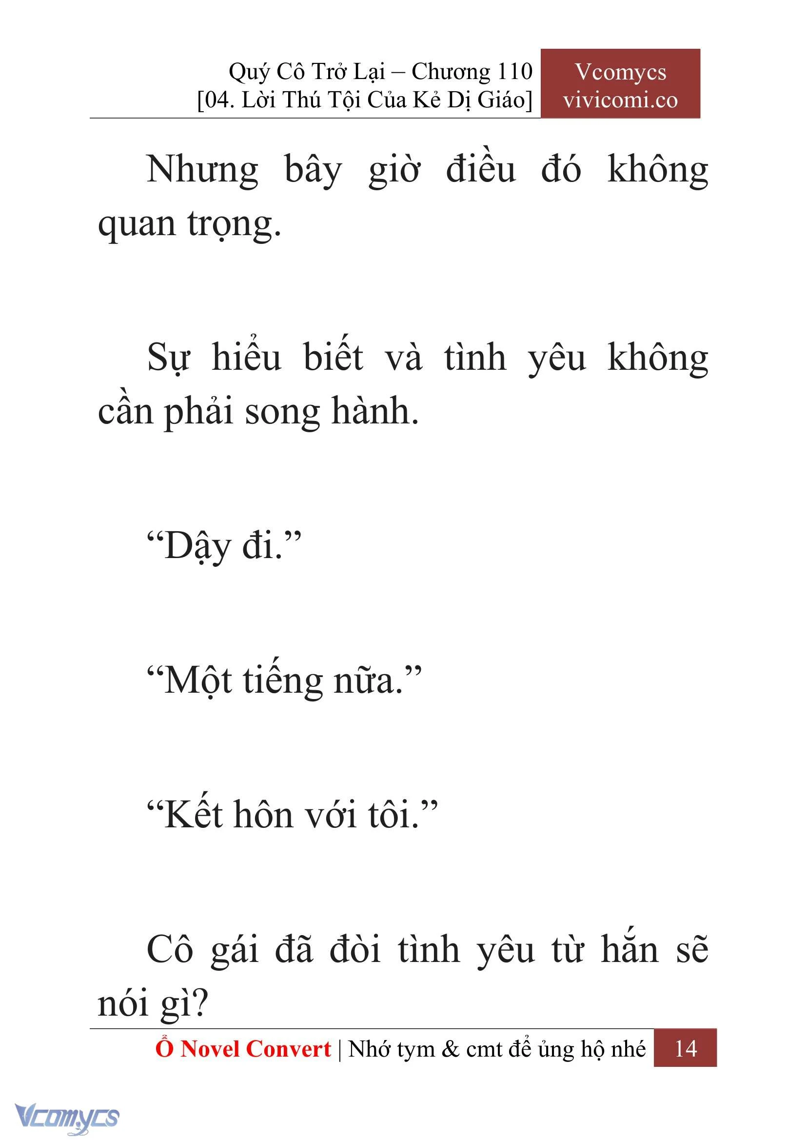 [Novel] Quý Cô Trở Lại Chapter  110 - 16