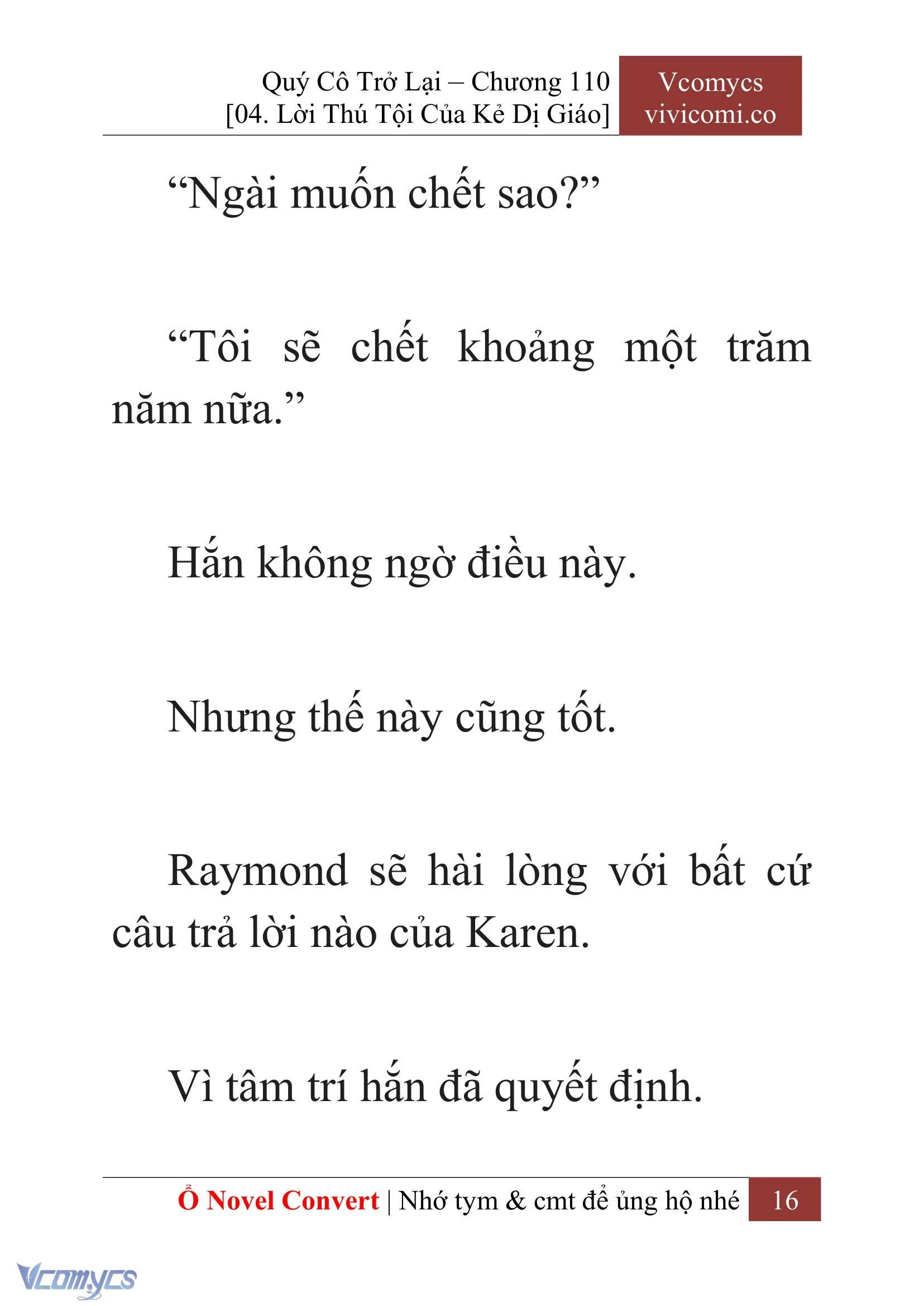 [Novel] Quý Cô Trở Lại Chapter  110 - 18