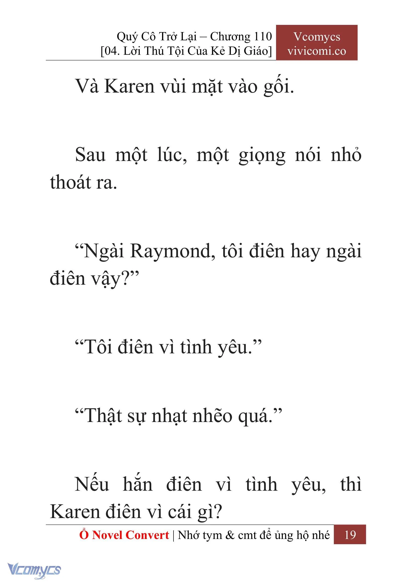 [Novel] Quý Cô Trở Lại Chapter  110 - 21