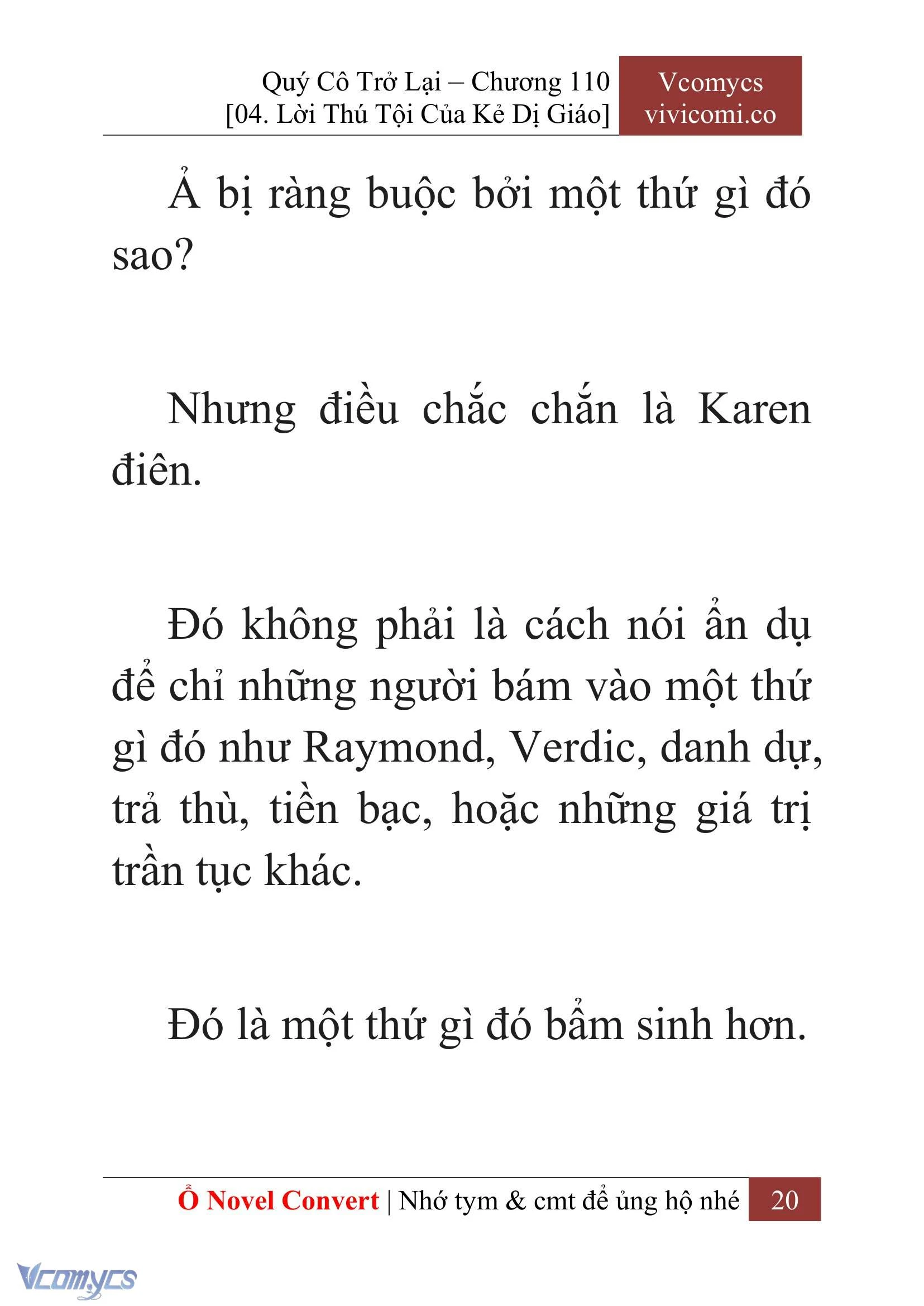 [Novel] Quý Cô Trở Lại Chapter  110 - 22