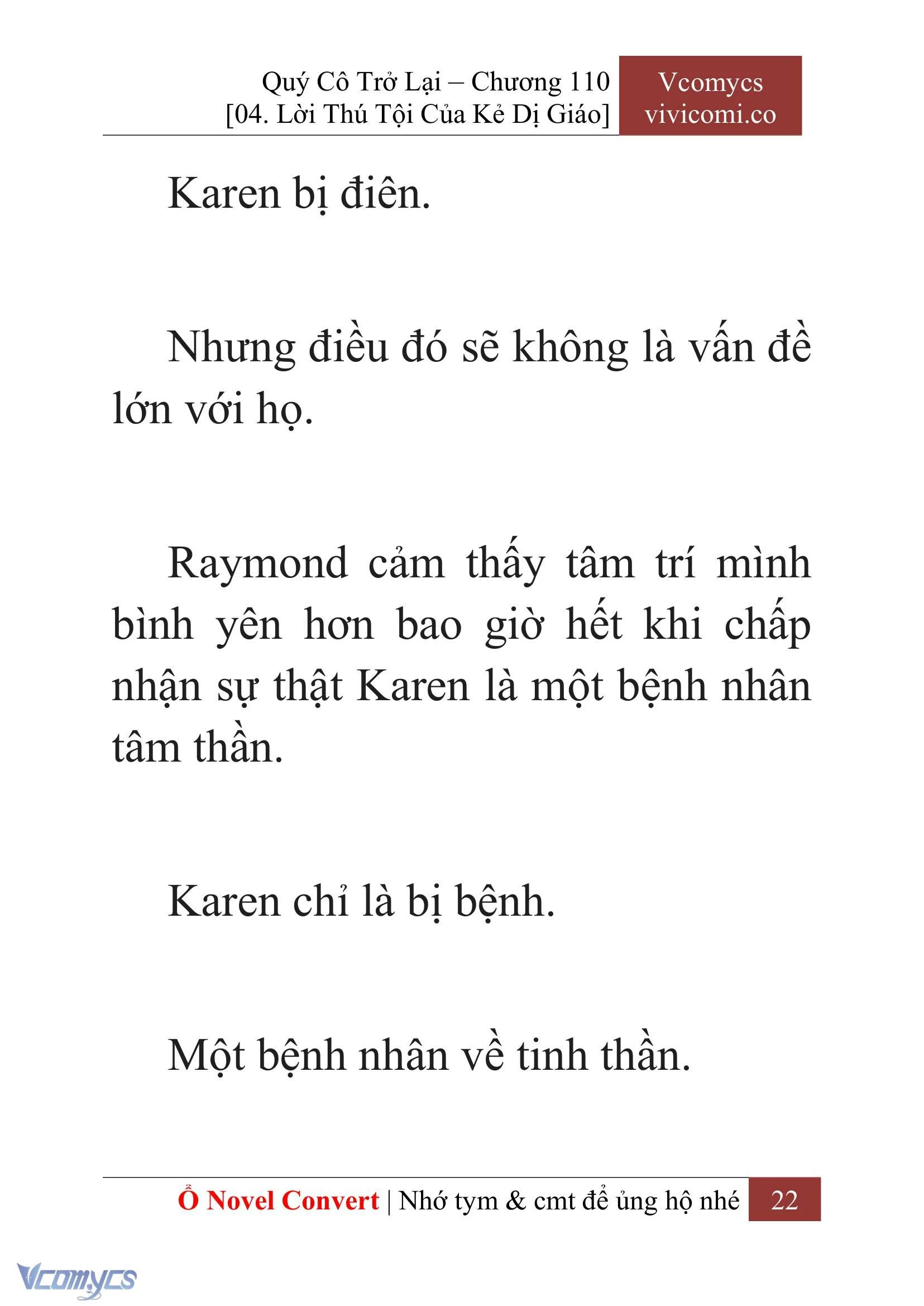 [Novel] Quý Cô Trở Lại Chapter  110 - 24