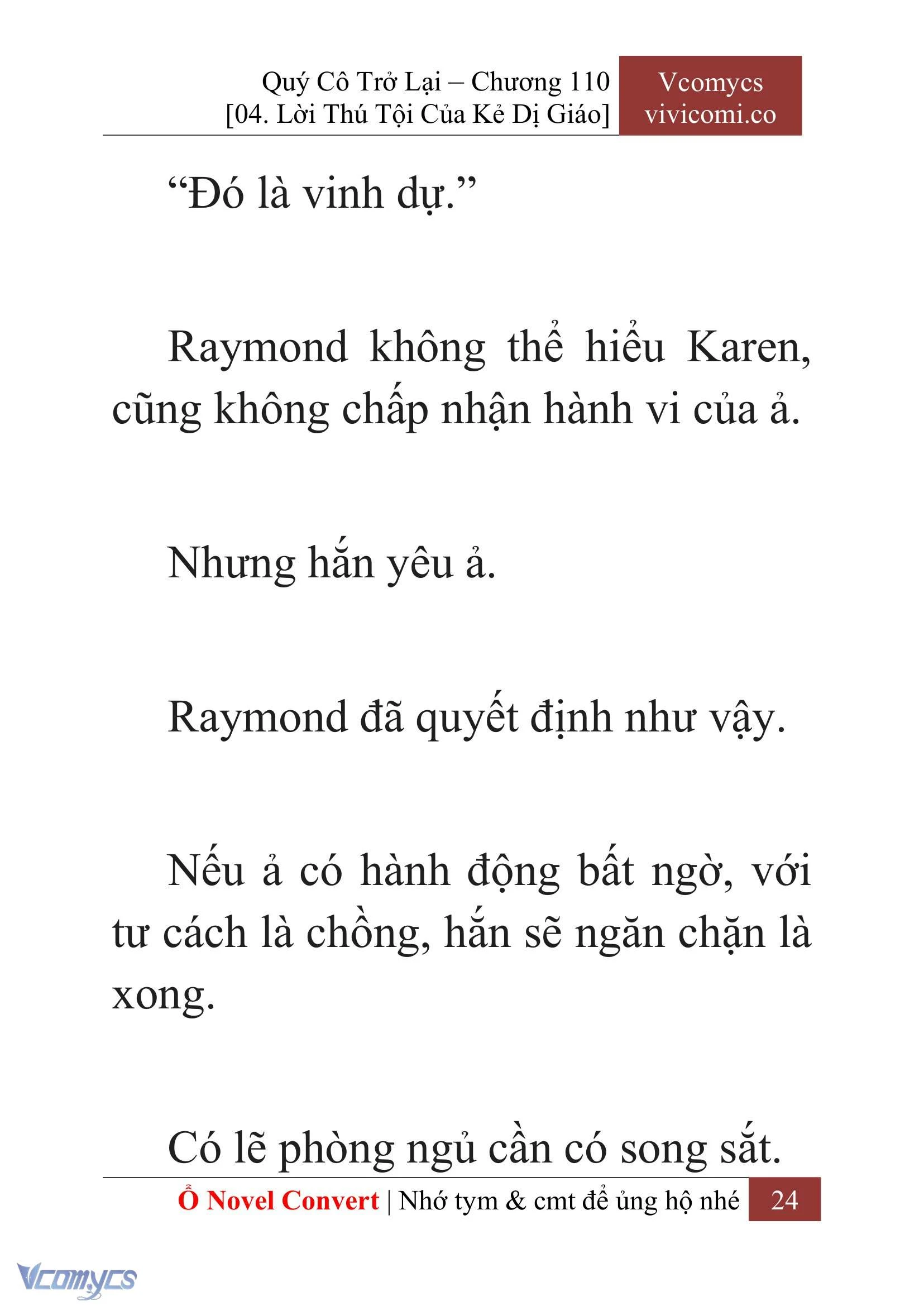 [Novel] Quý Cô Trở Lại Chapter  110 - 26