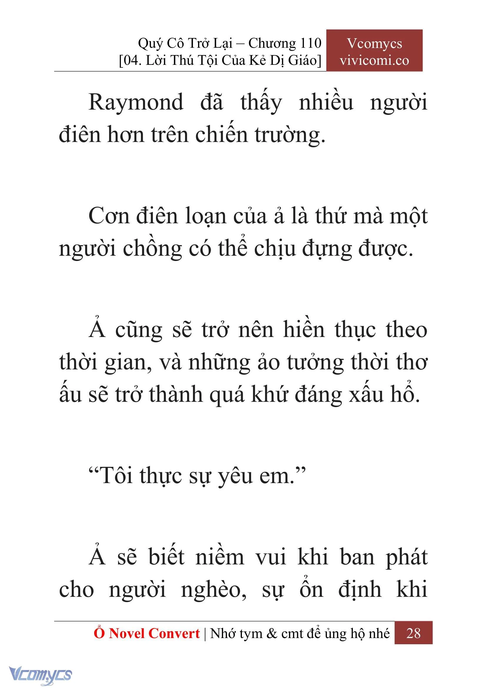 [Novel] Quý Cô Trở Lại Chapter  110 - 30