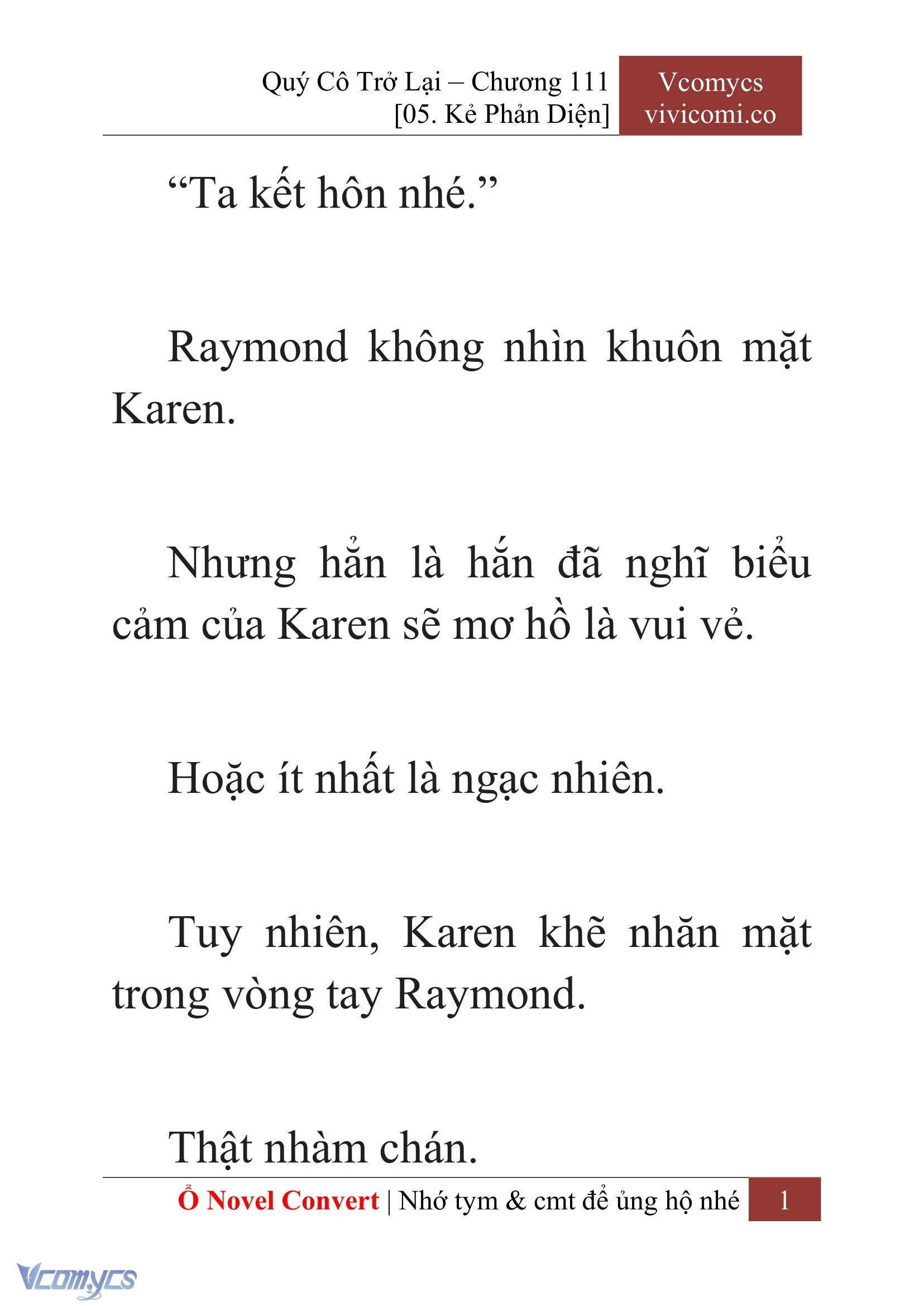 [Novel] Quý Cô Trở Lại Chapter  111 - 3