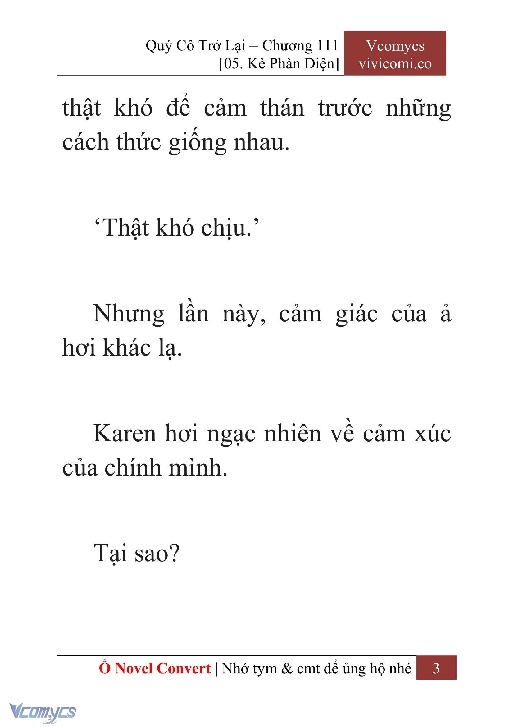 [Novel] Quý Cô Trở Lại Chapter  111 - 5