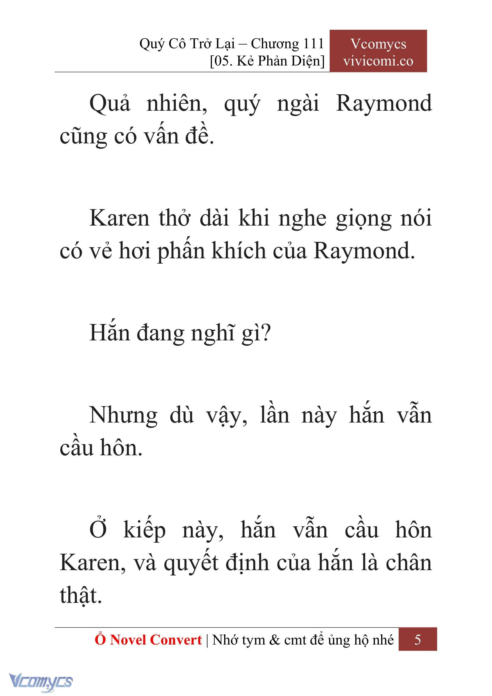 [Novel] Quý Cô Trở Lại Chapter  111 - 7