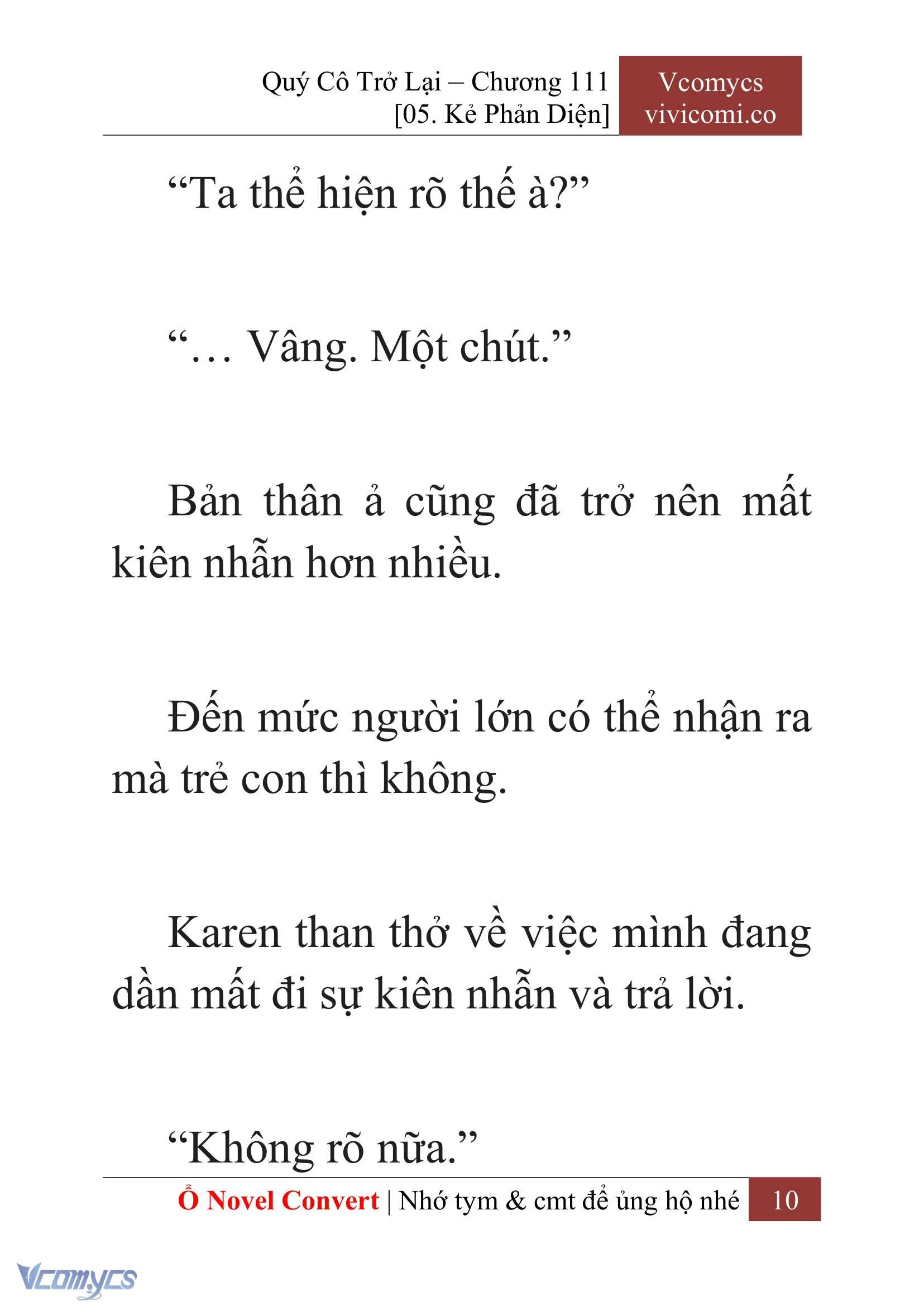 [Novel] Quý Cô Trở Lại Chapter  111 - 12