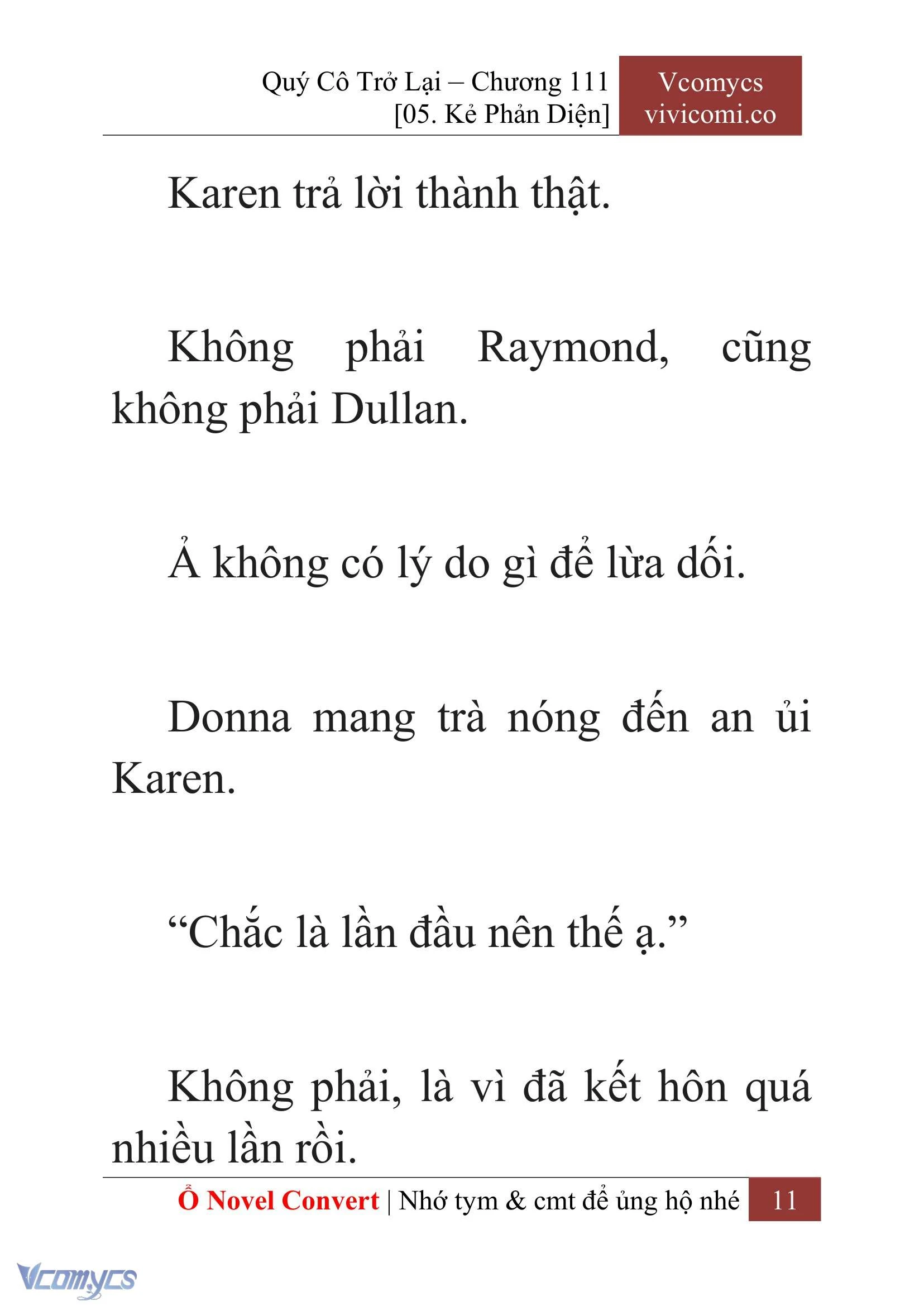 [Novel] Quý Cô Trở Lại Chapter  111 - 13