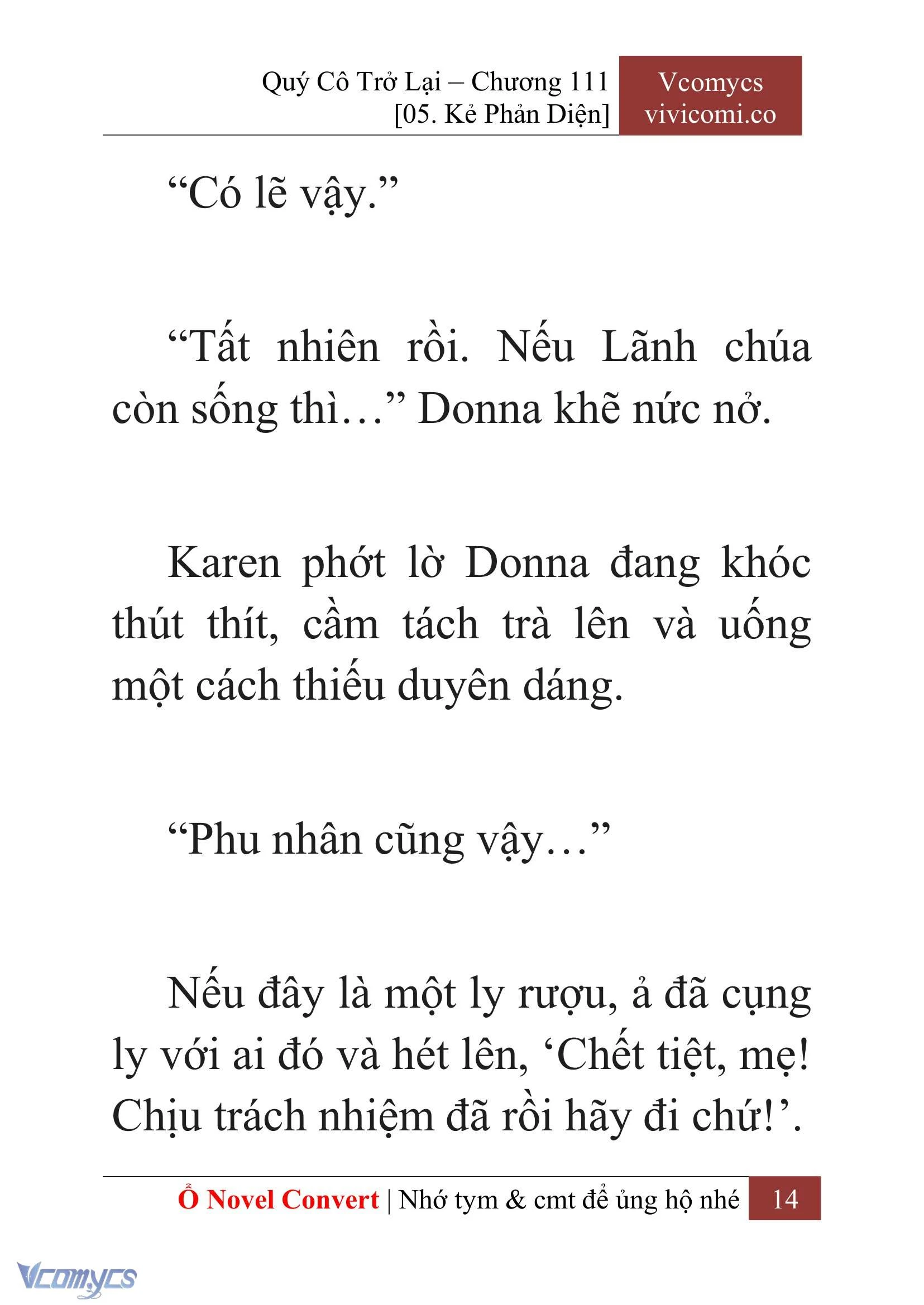 [Novel] Quý Cô Trở Lại Chapter  111 - 16