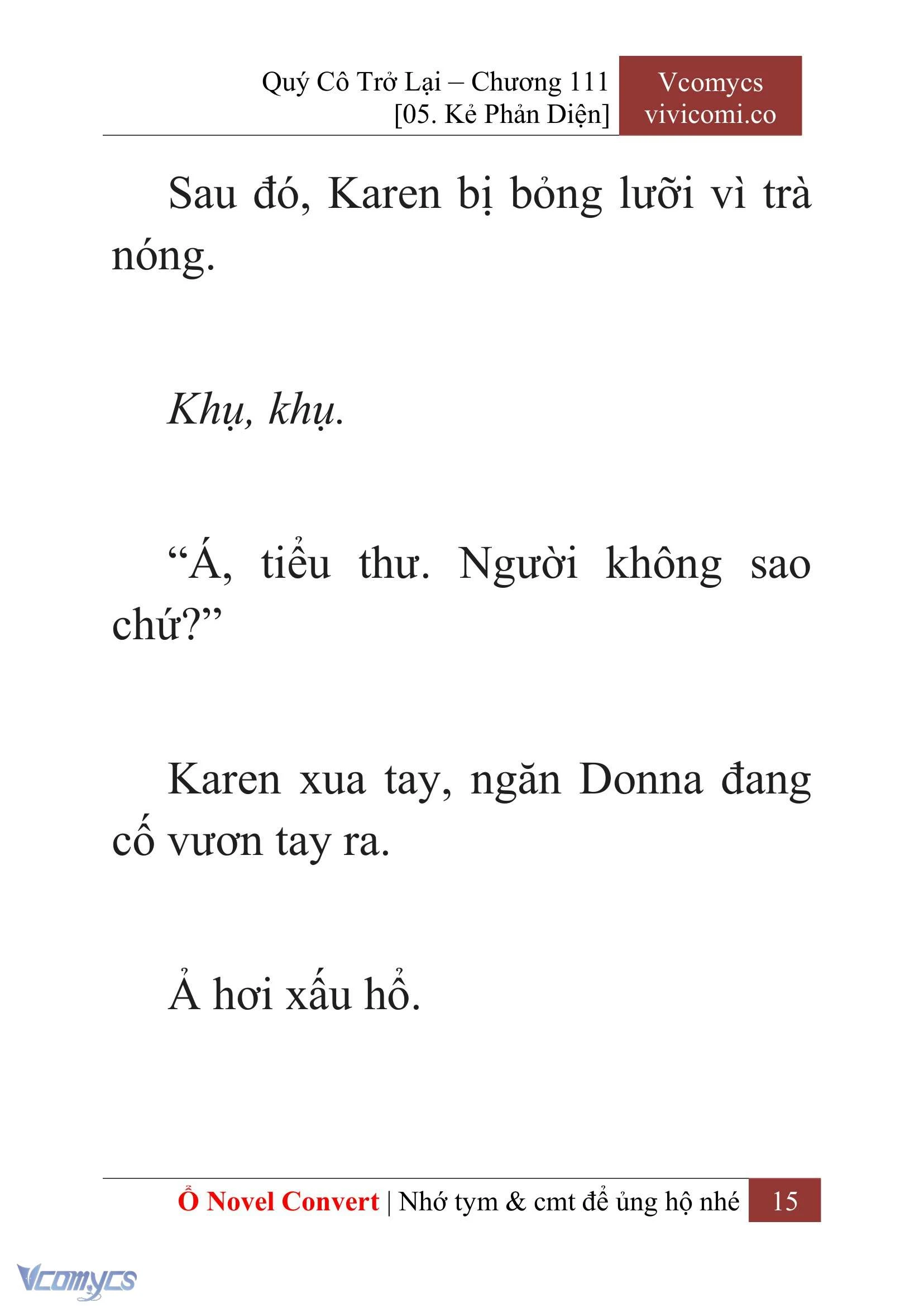 [Novel] Quý Cô Trở Lại Chapter  111 - 17