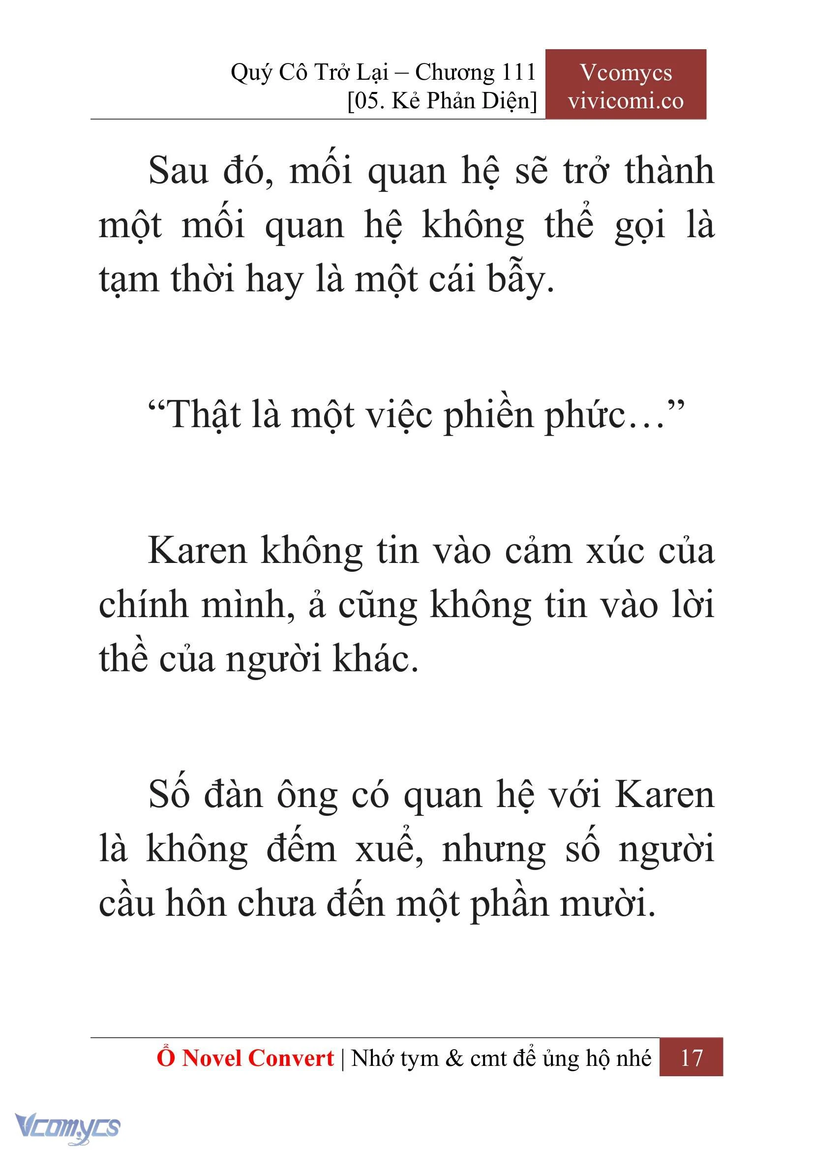 [Novel] Quý Cô Trở Lại Chapter  111 - 19