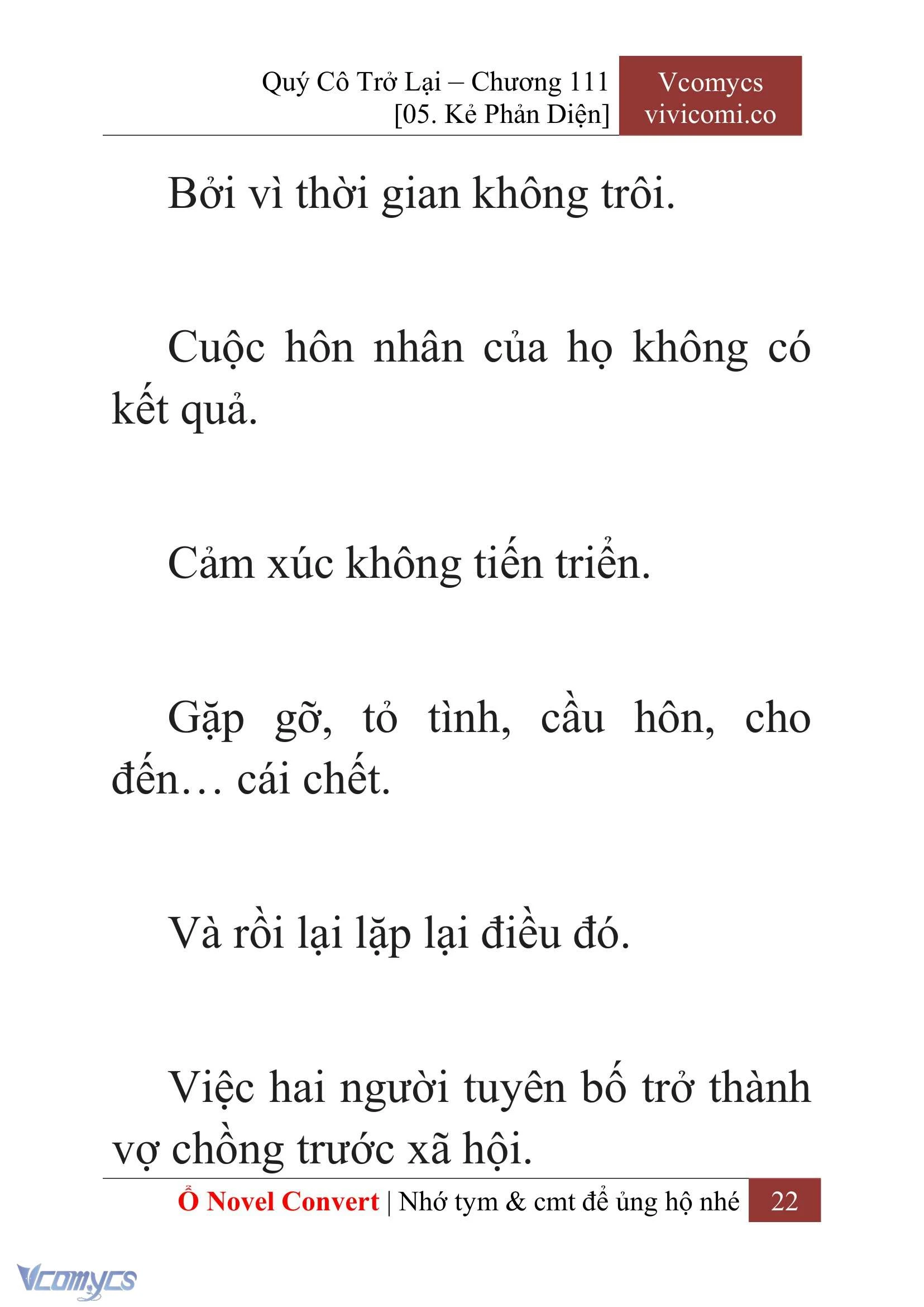 [Novel] Quý Cô Trở Lại Chapter  111 - 24