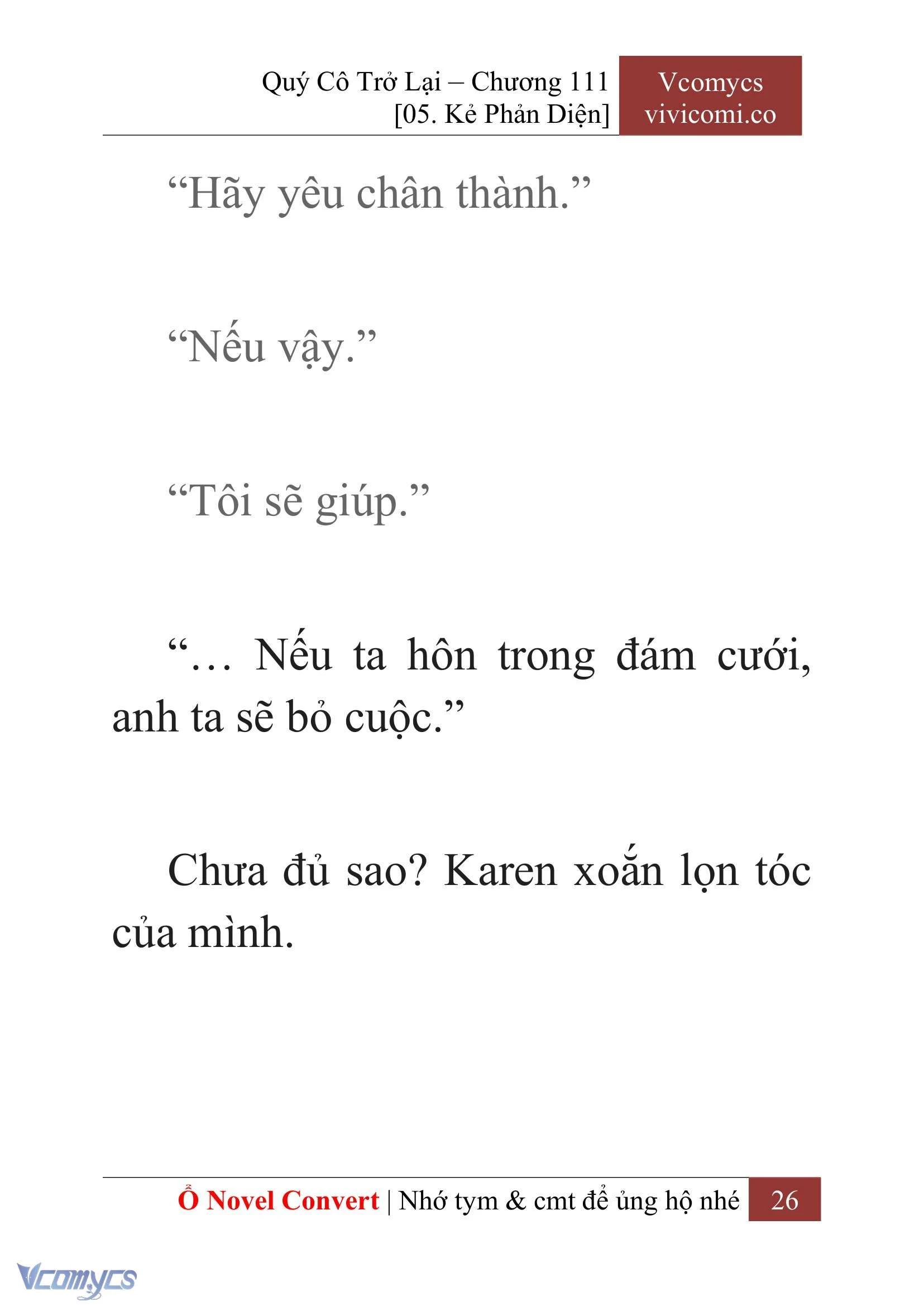 [Novel] Quý Cô Trở Lại Chapter  111 - 28