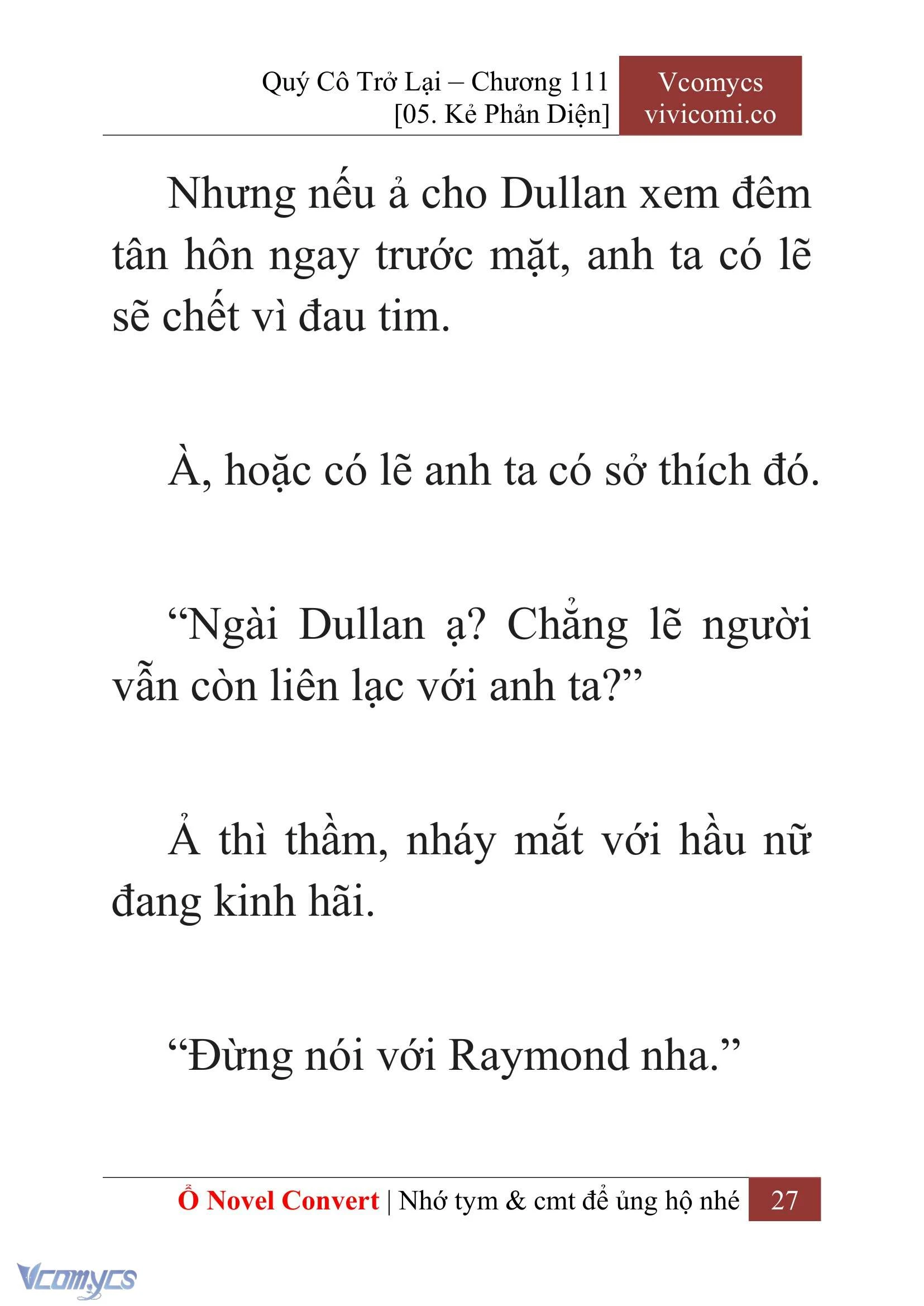 [Novel] Quý Cô Trở Lại Chapter  111 - 29