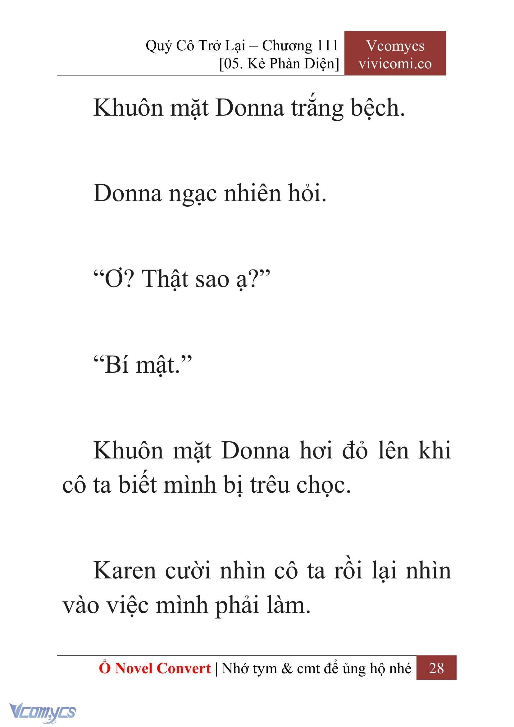 [Novel] Quý Cô Trở Lại Chapter  111 - 30