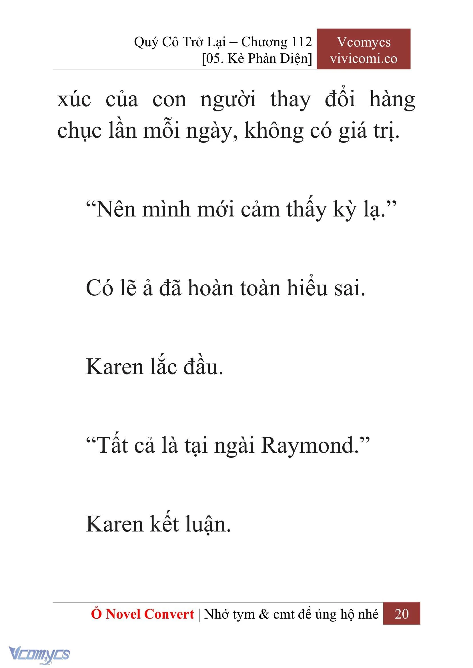 [Novel] Quý Cô Trở Lại Chapter  112 - 22