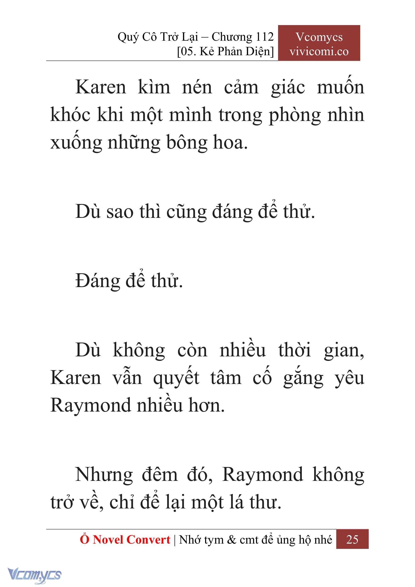 [Novel] Quý Cô Trở Lại Chapter  112 - 27