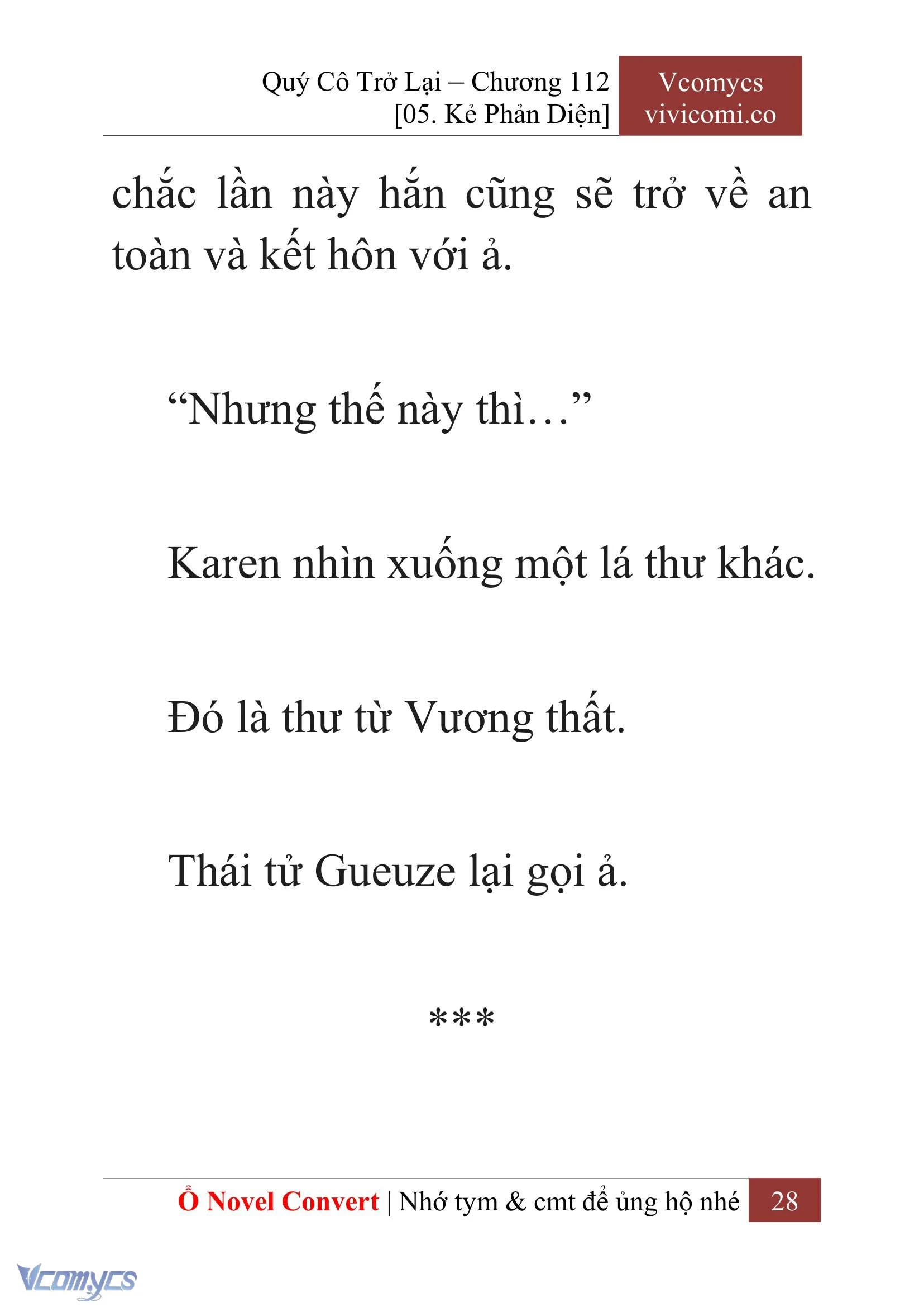 [Novel] Quý Cô Trở Lại Chapter  112 - 30