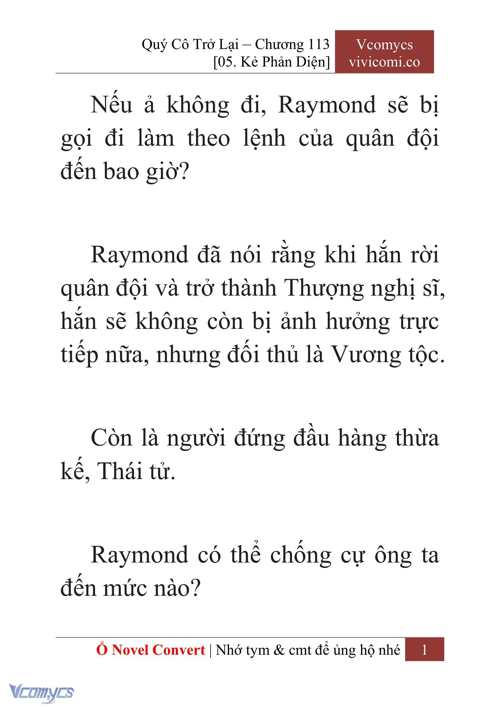 [Novel] Quý Cô Trở Lại Chapter  113 - 3