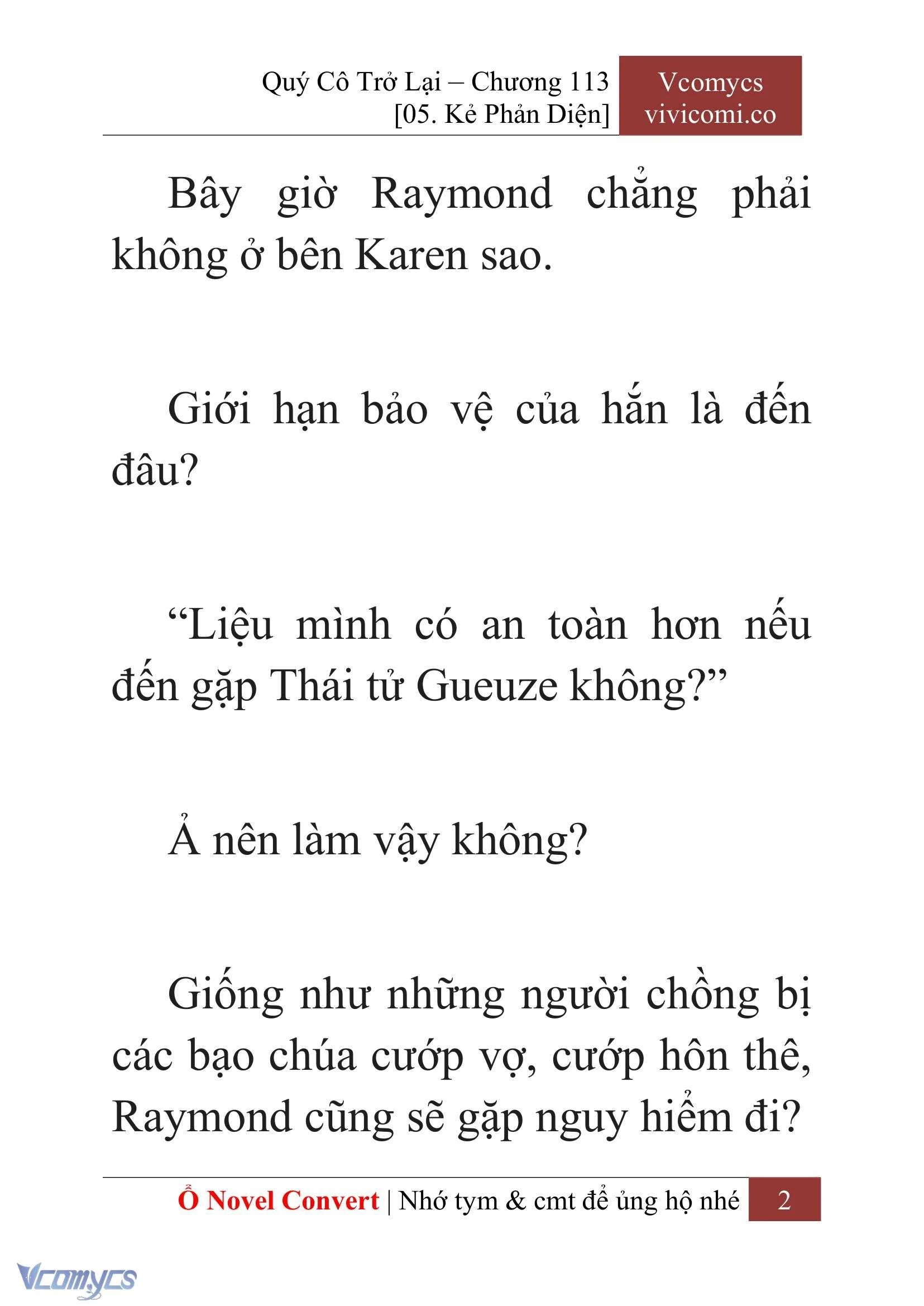 [Novel] Quý Cô Trở Lại Chapter  113 - 4