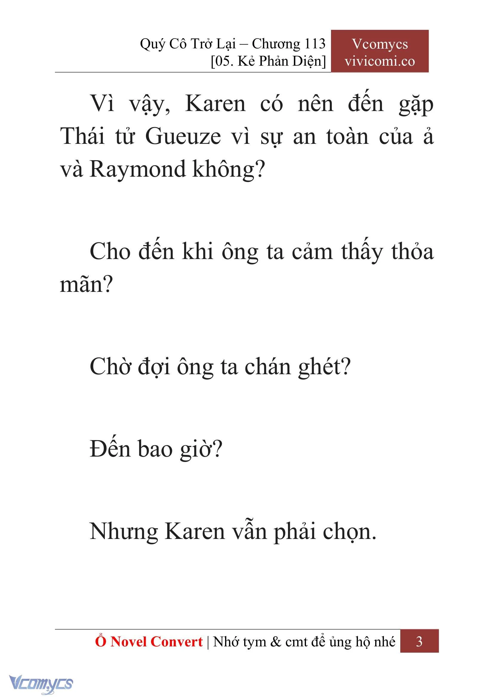 [Novel] Quý Cô Trở Lại Chapter  113 - 5