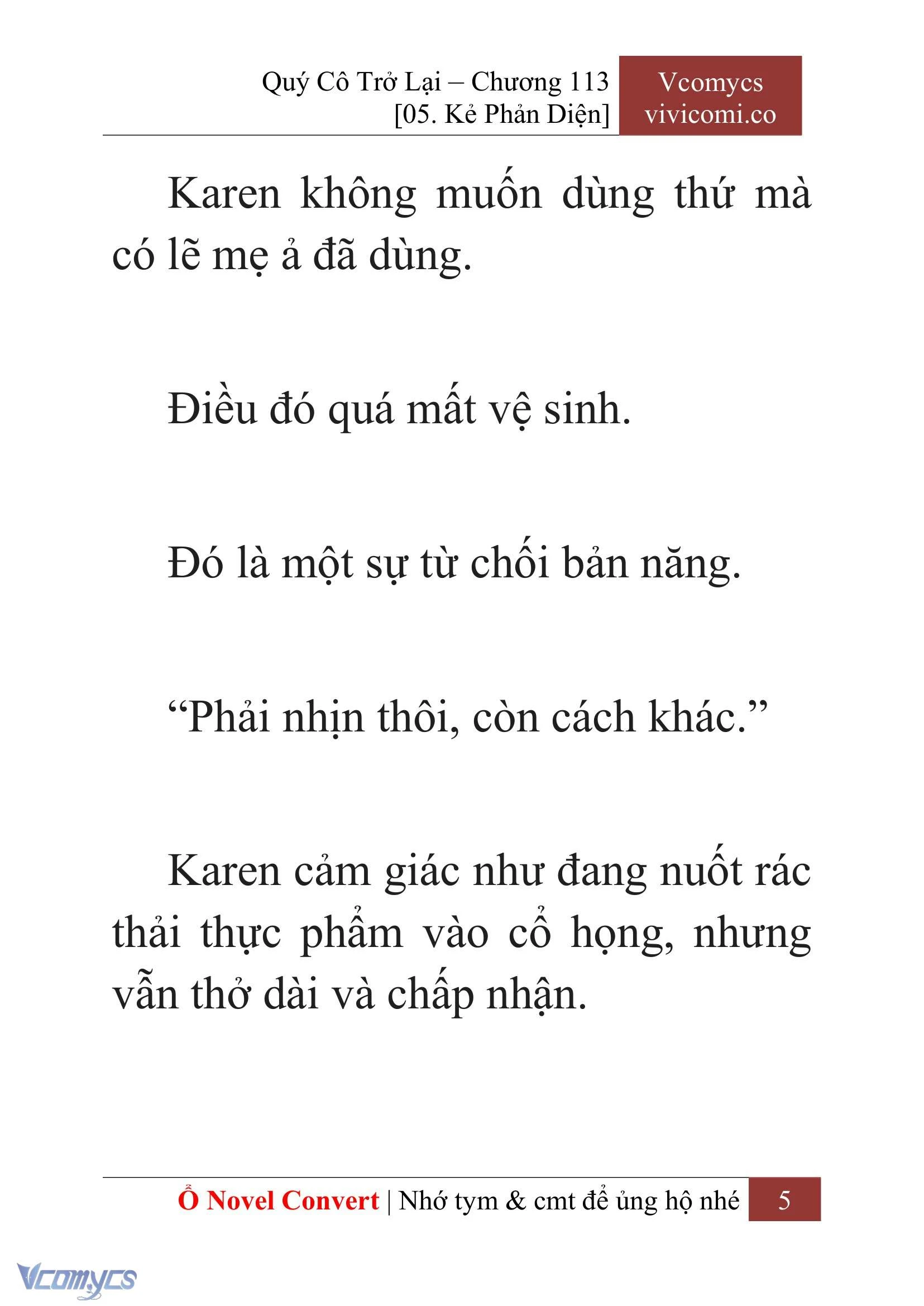 [Novel] Quý Cô Trở Lại Chapter  113 - 7