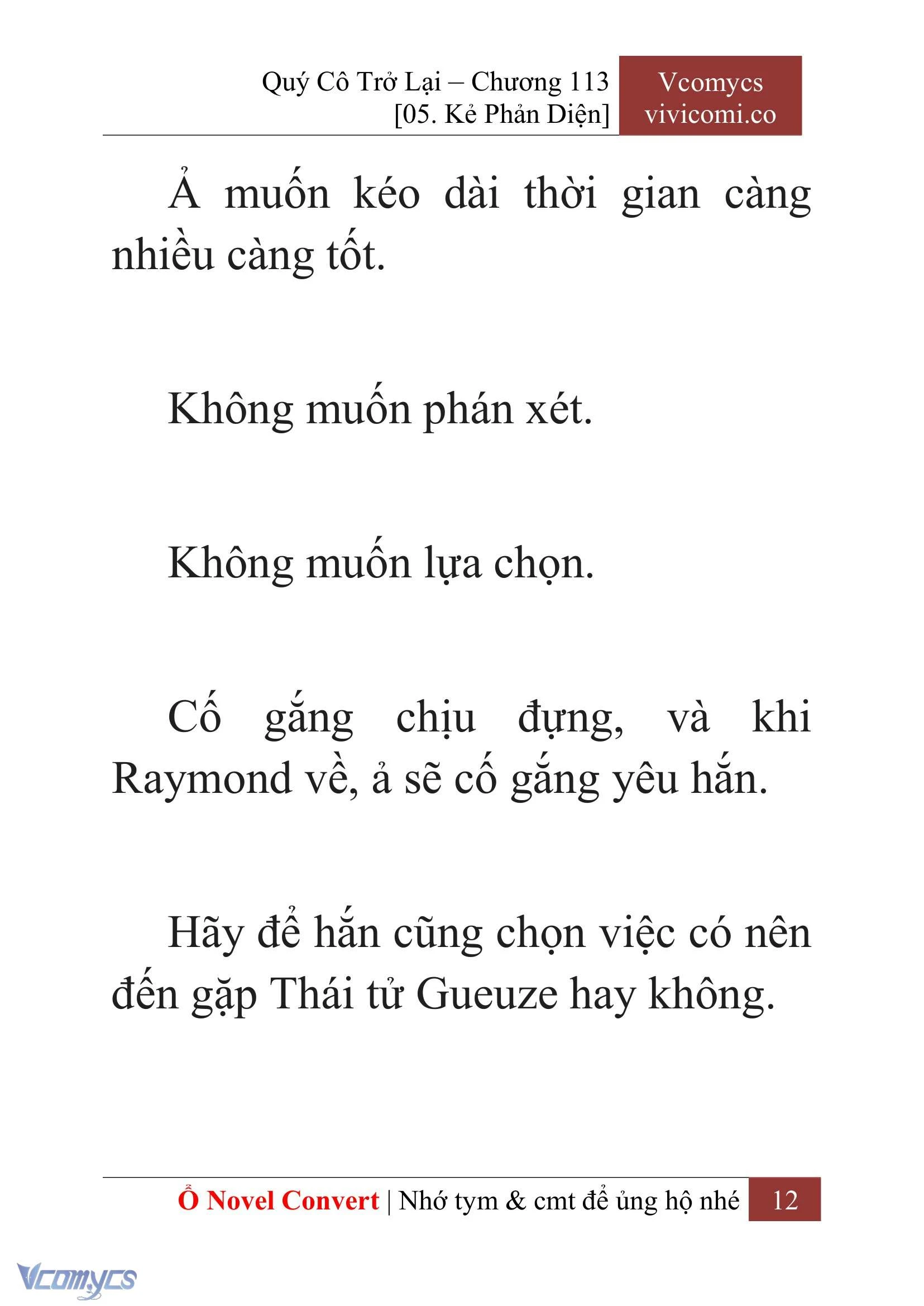 [Novel] Quý Cô Trở Lại Chapter  113 - 14